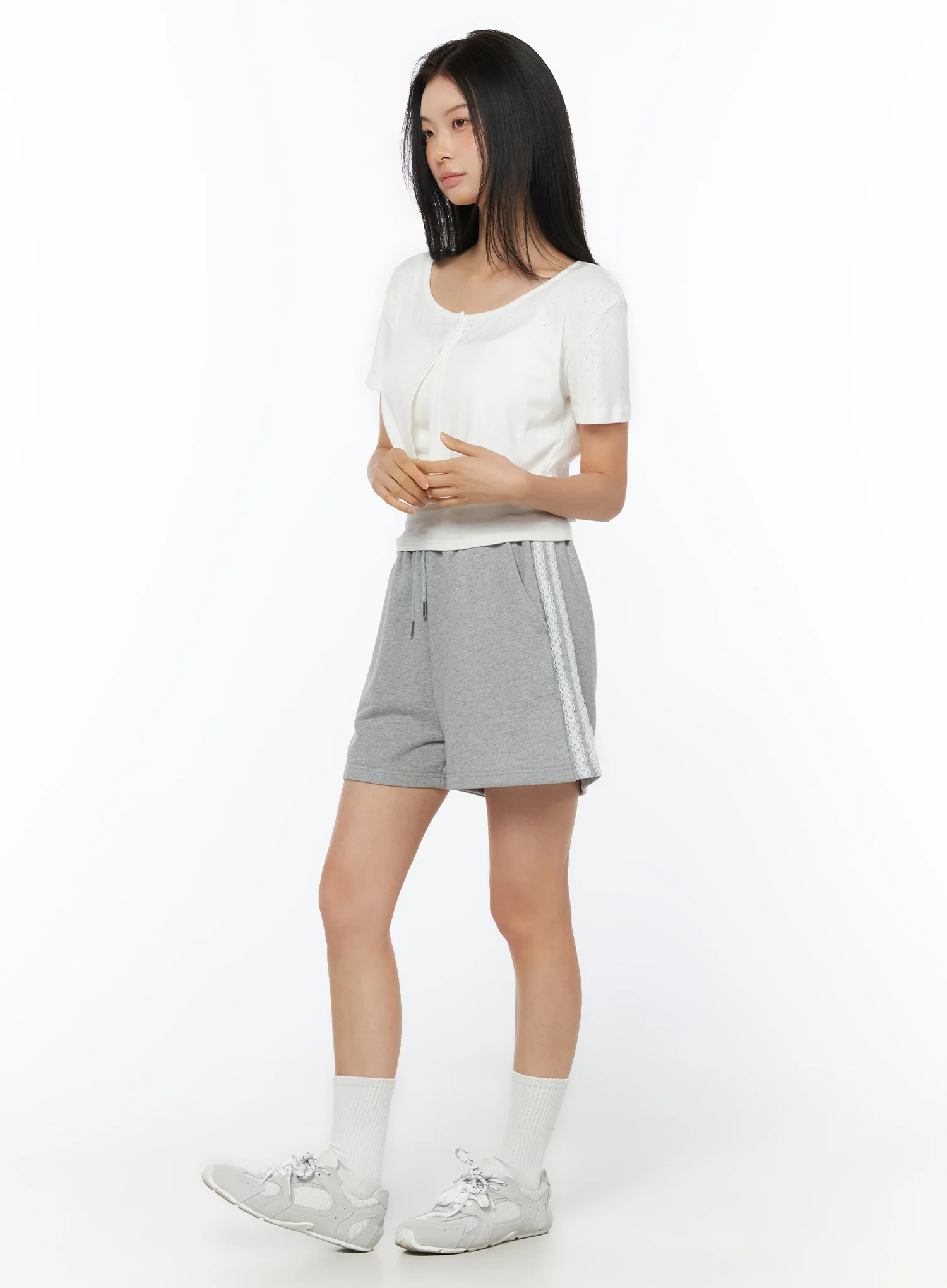 Eyelet Crop Cardigan IU519 - Image 7