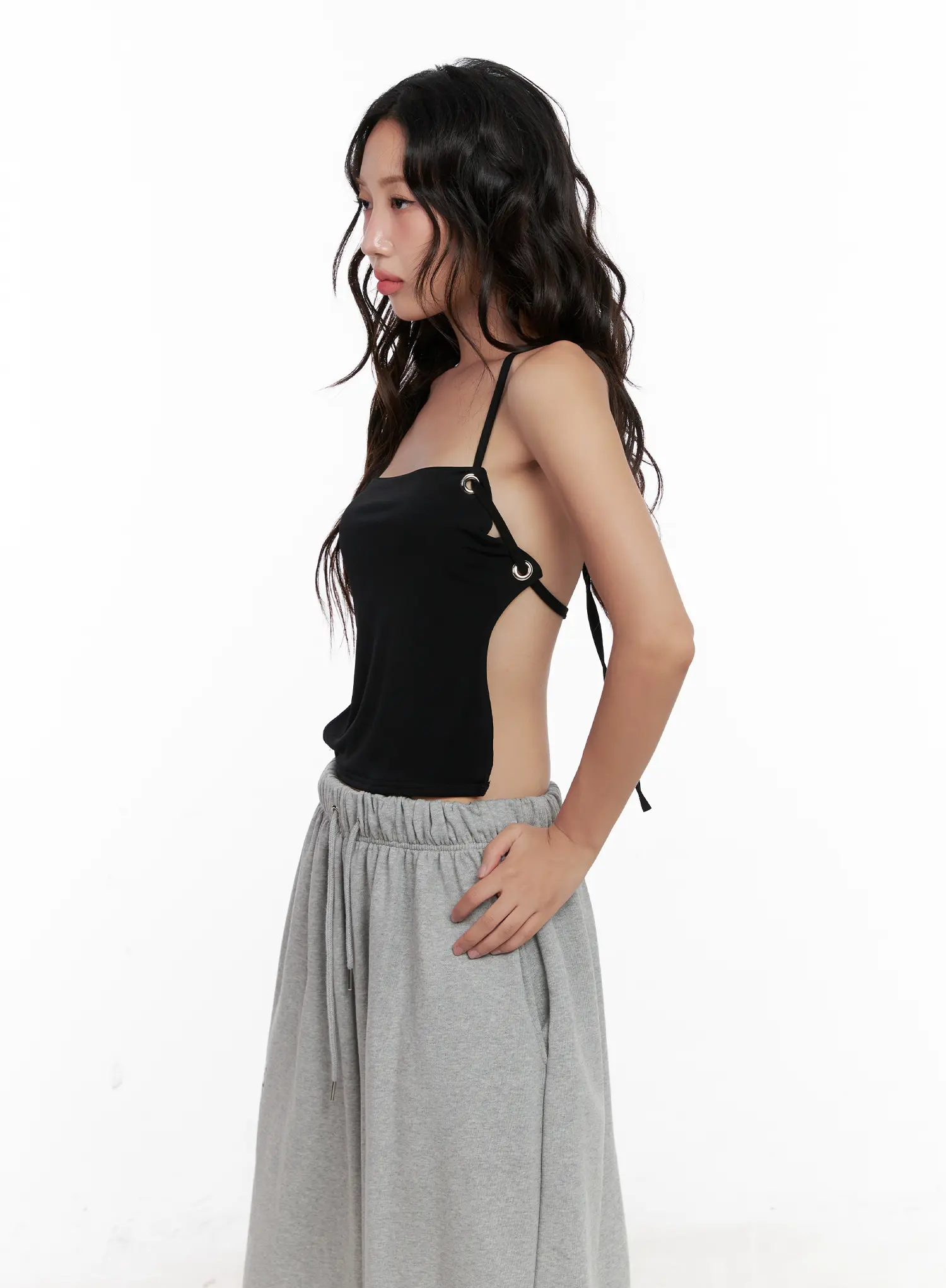 Eyelet Halter Knit Top CL521 - Image 6