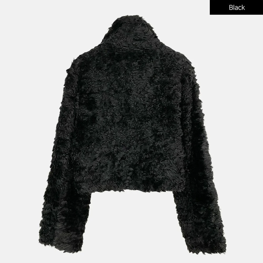 Faux Fur Cropped Jacket J6 - Image 16