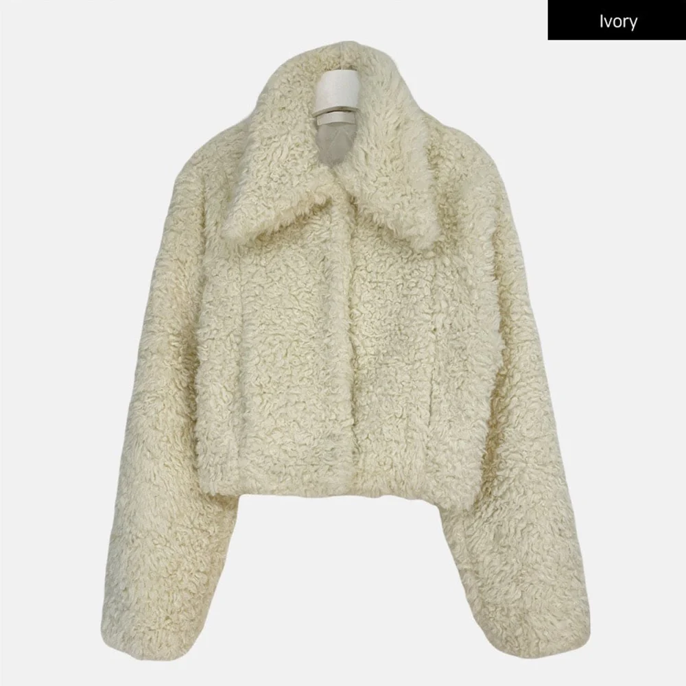 Faux Fur Cropped Jacket J6 - Image 17