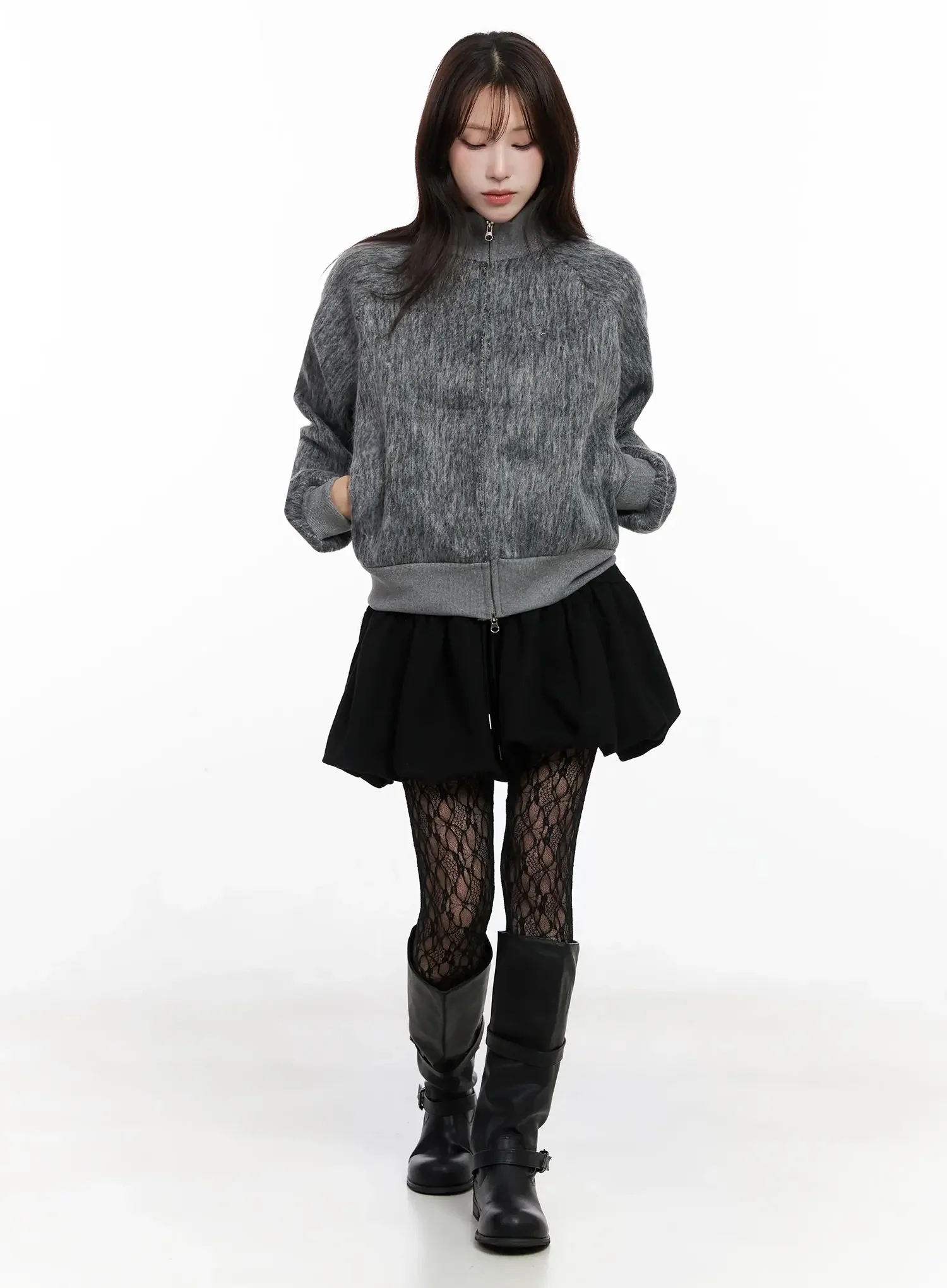 Faux Fur Zip Jacket IN525 - Image 4