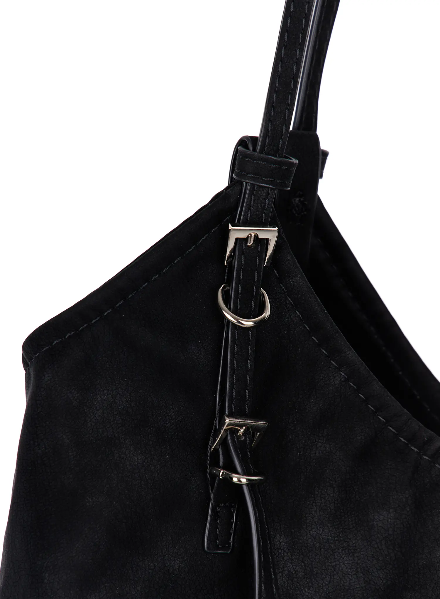 Faux Leather Belted Shopper Bag - Image 7