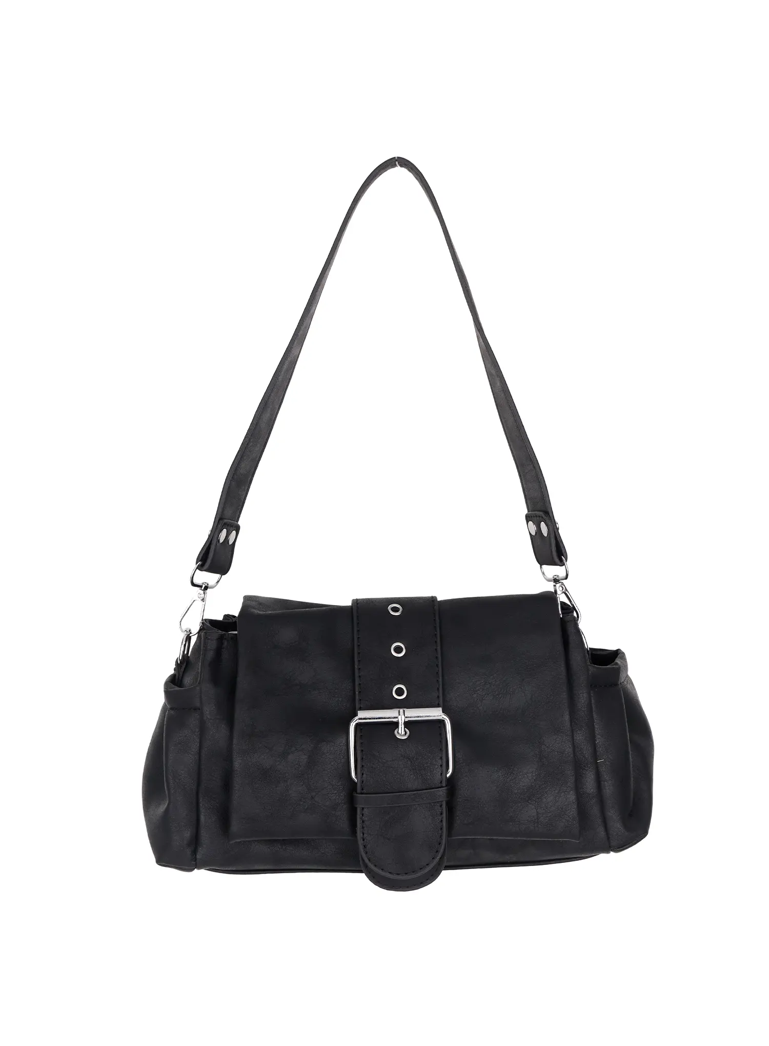 Faux Leather Buckle Shoulder Bag CM520 - Image 8