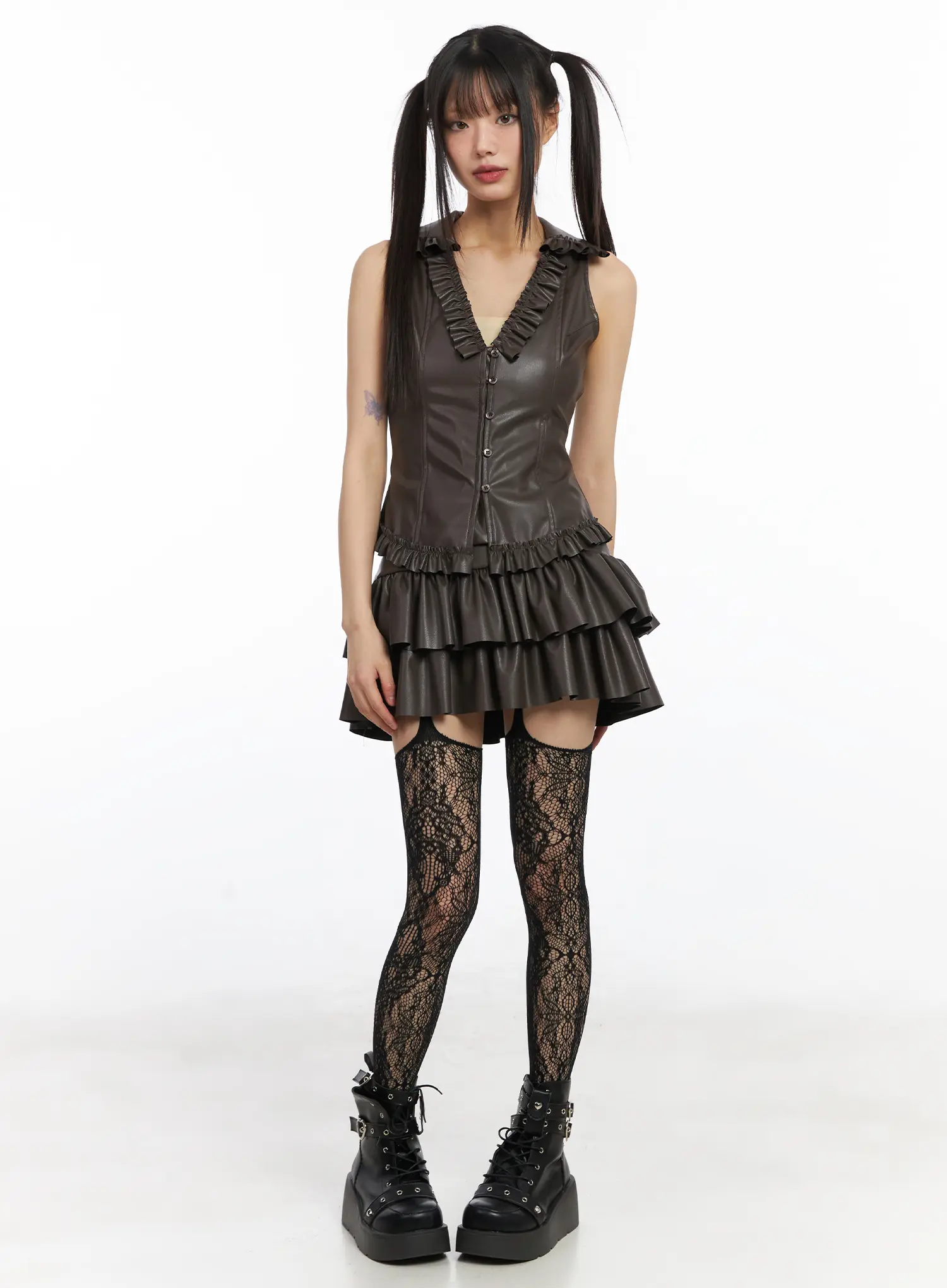 Faux-Leather Bustier Vest CD522 - Image 9