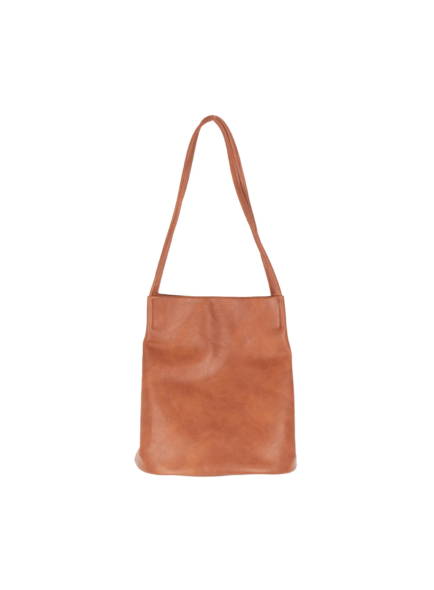 Faux Leather Classic Shoulder Bag CU513 - Image 11