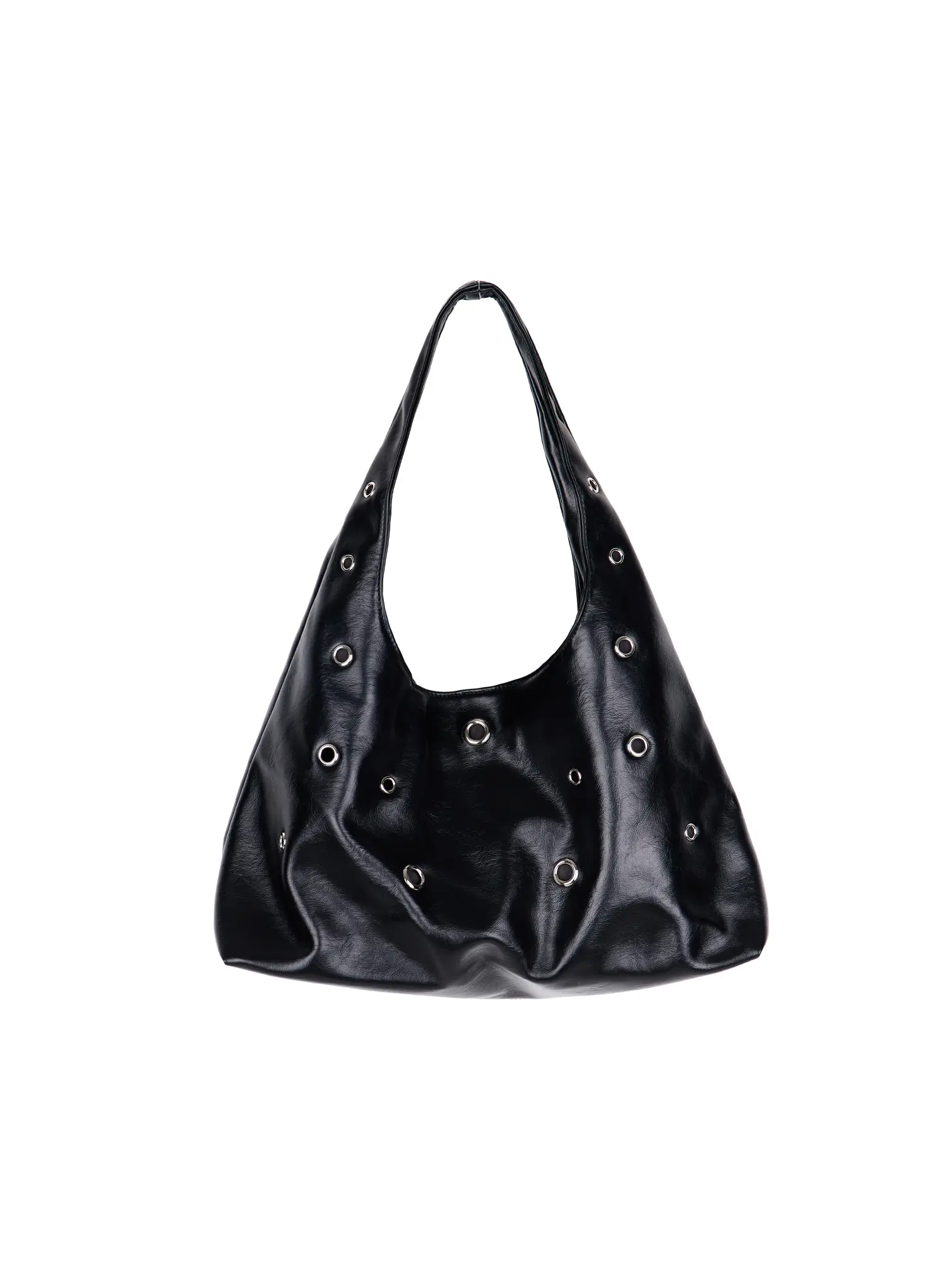 Faux Leather Eyelet Shoulder Bag CU502 - Image 4