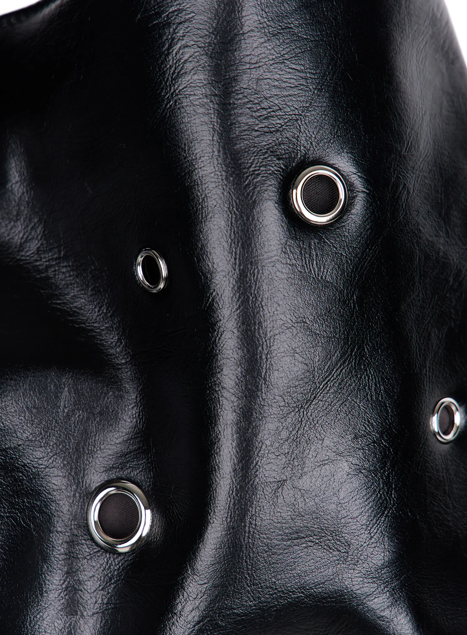 Faux Leather Eyelet Shoulder Bag CU502 - Image 5