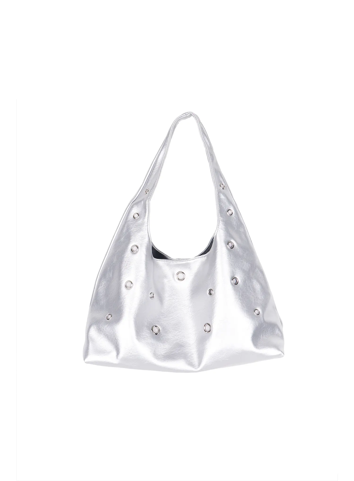 Faux Leather Eyelet Shoulder Bag CU502 - Image 9