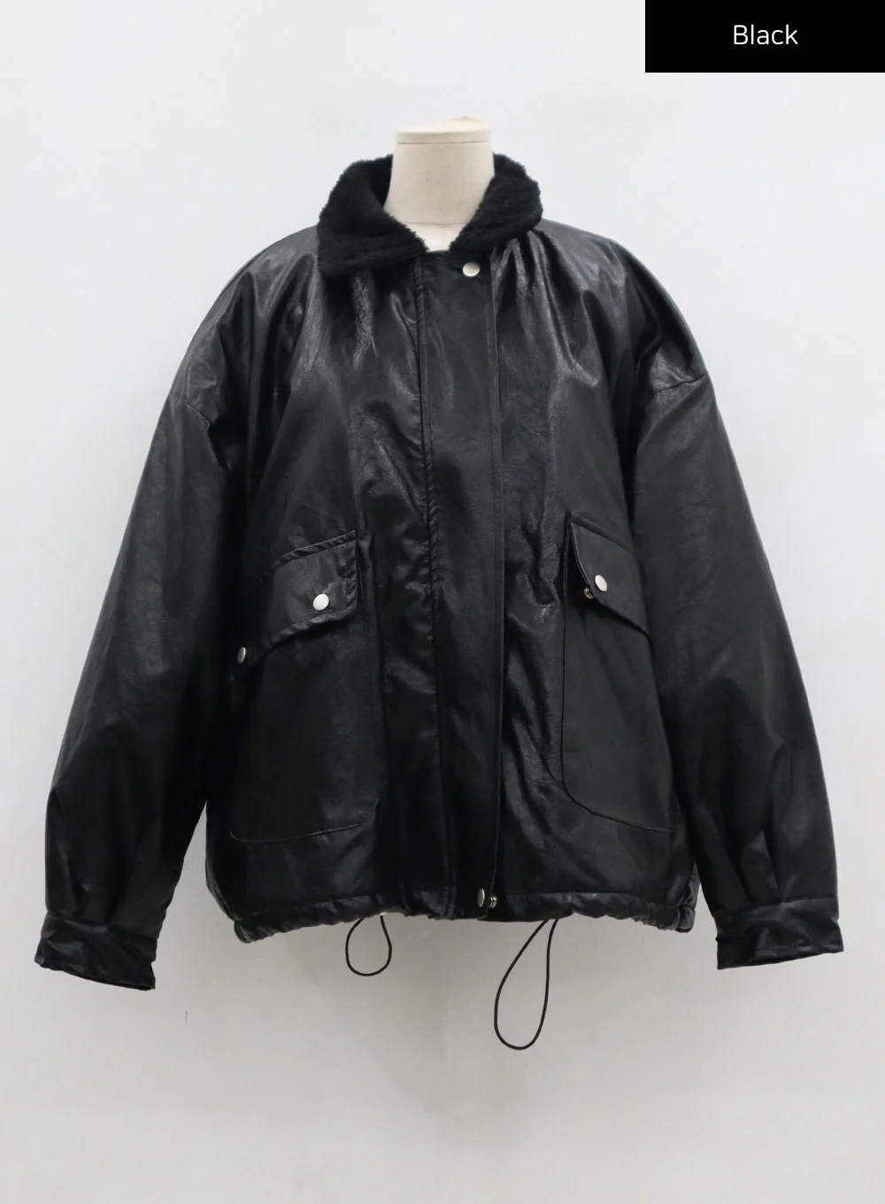 Faux Leather Fur Jacket CD12 - Image 16