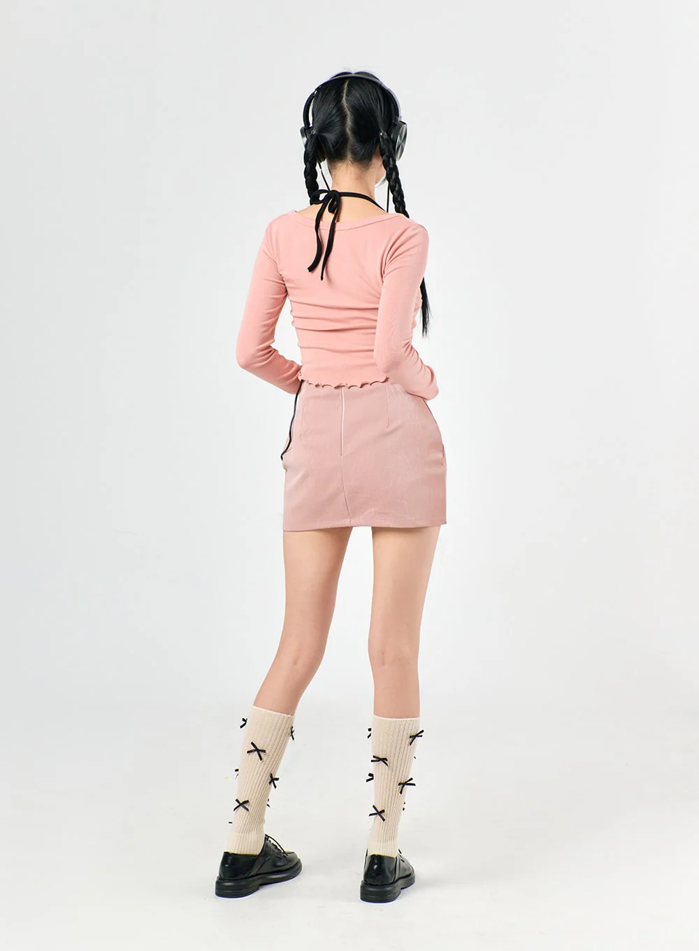 Faux Leather Mini Skirt IJ430 - Image 7