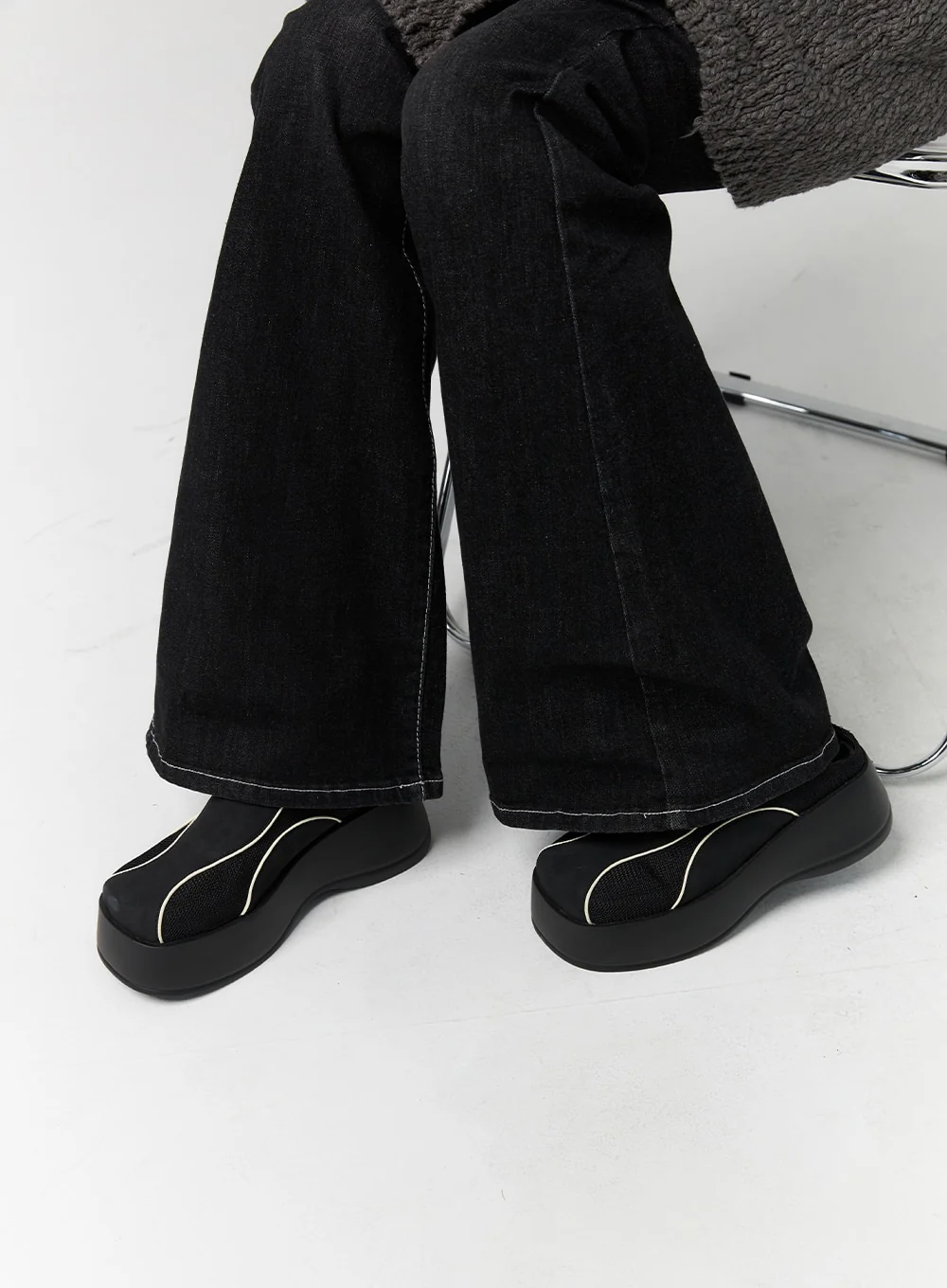 Faux Leather Platform Mules CS314 - Image 2