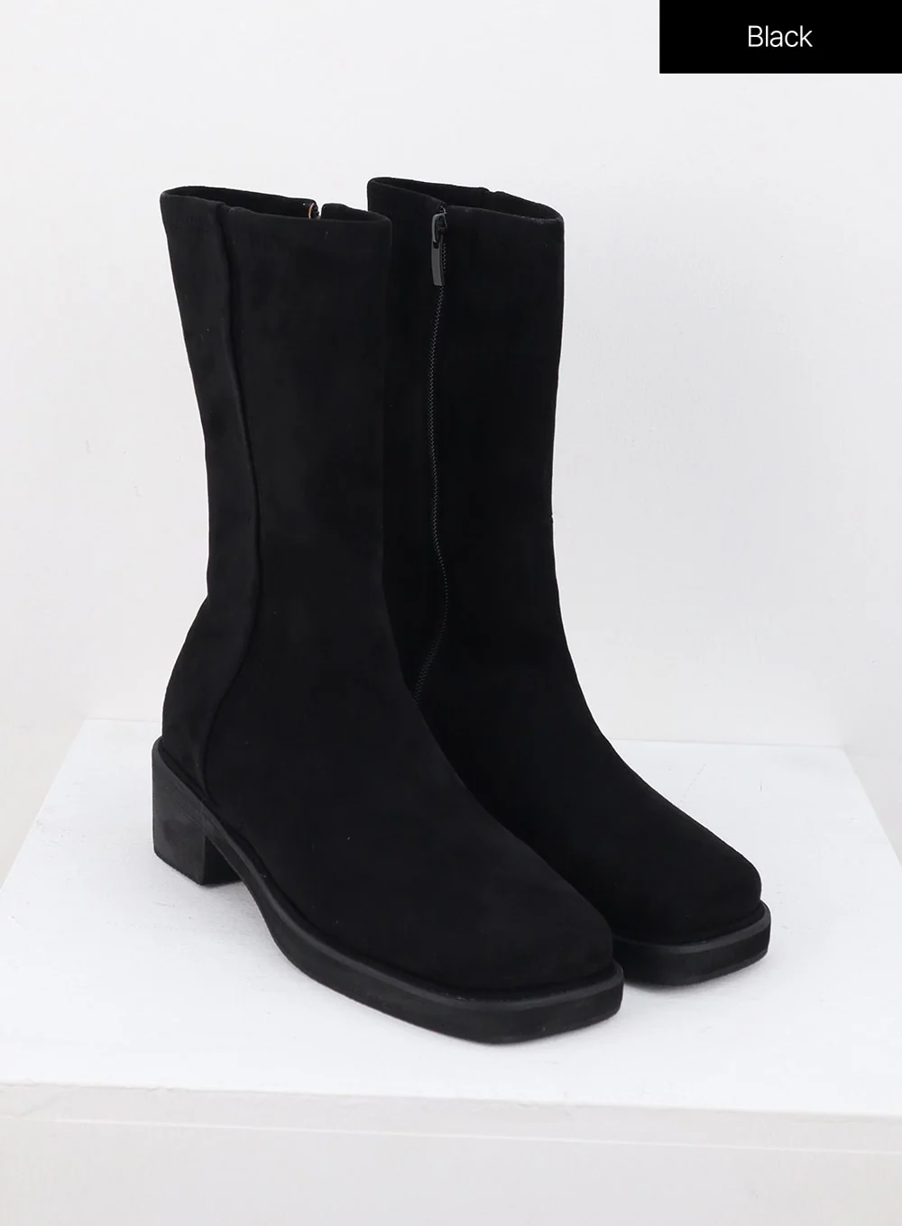 Faux Leather Side Zip Boots OS302 - Image 15