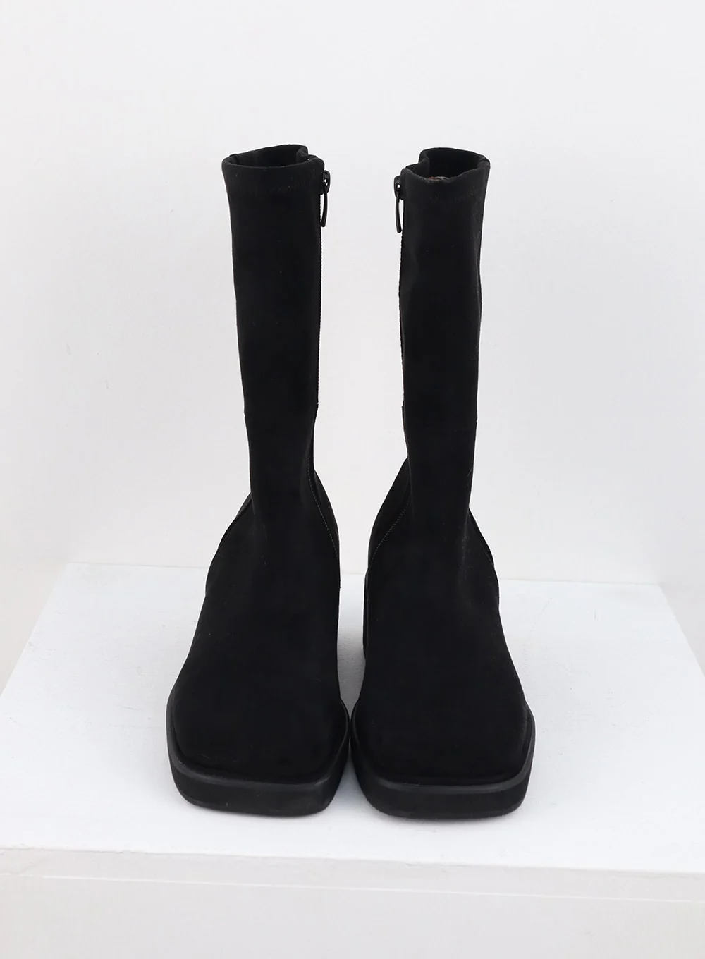 Faux Leather Side Zip Boots OS302 - Image 16