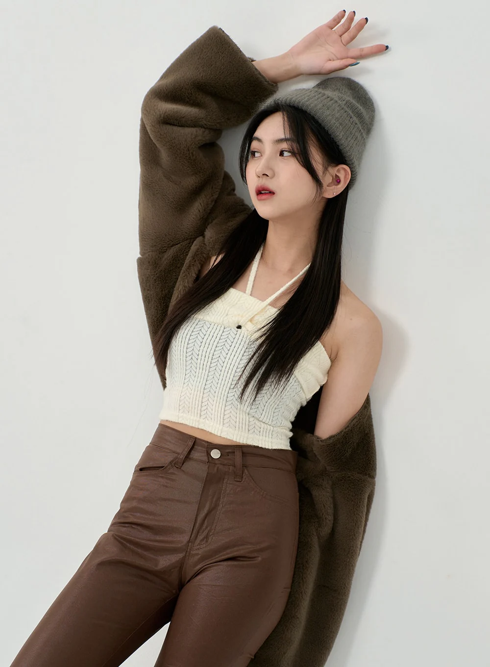 Faux Leather Straight Pants BD09 - Image 7