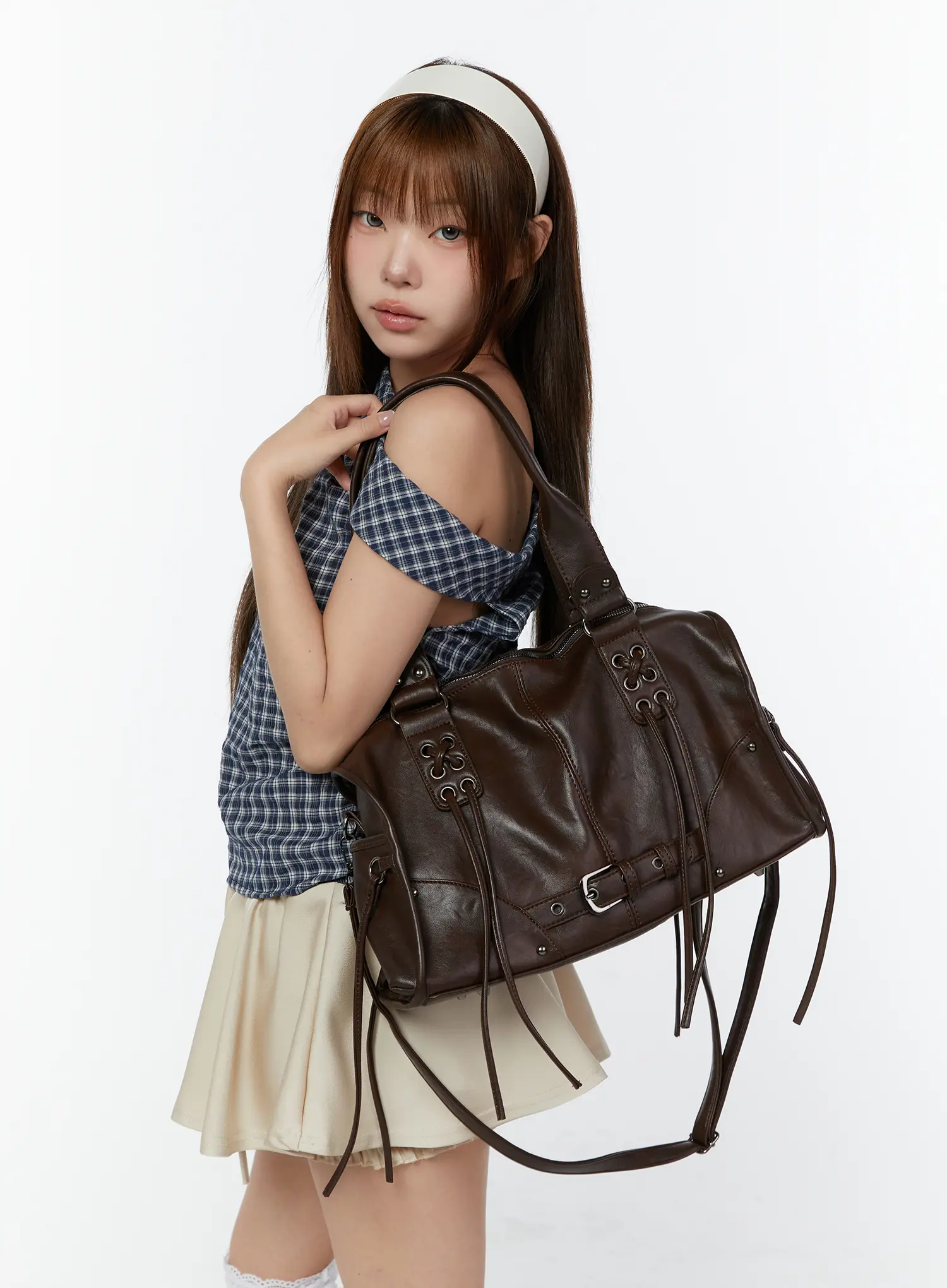 Faux Leather Versatile Shoulder Bag CY519 - Image 3