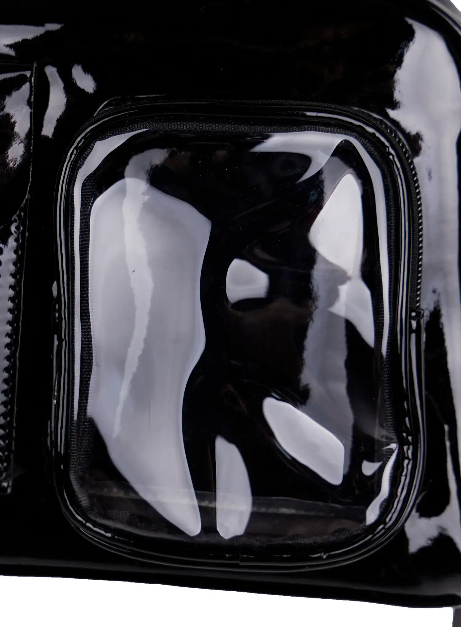 Faux Patent Leather Pocket Shoulder Bag CA527 - Image 8
