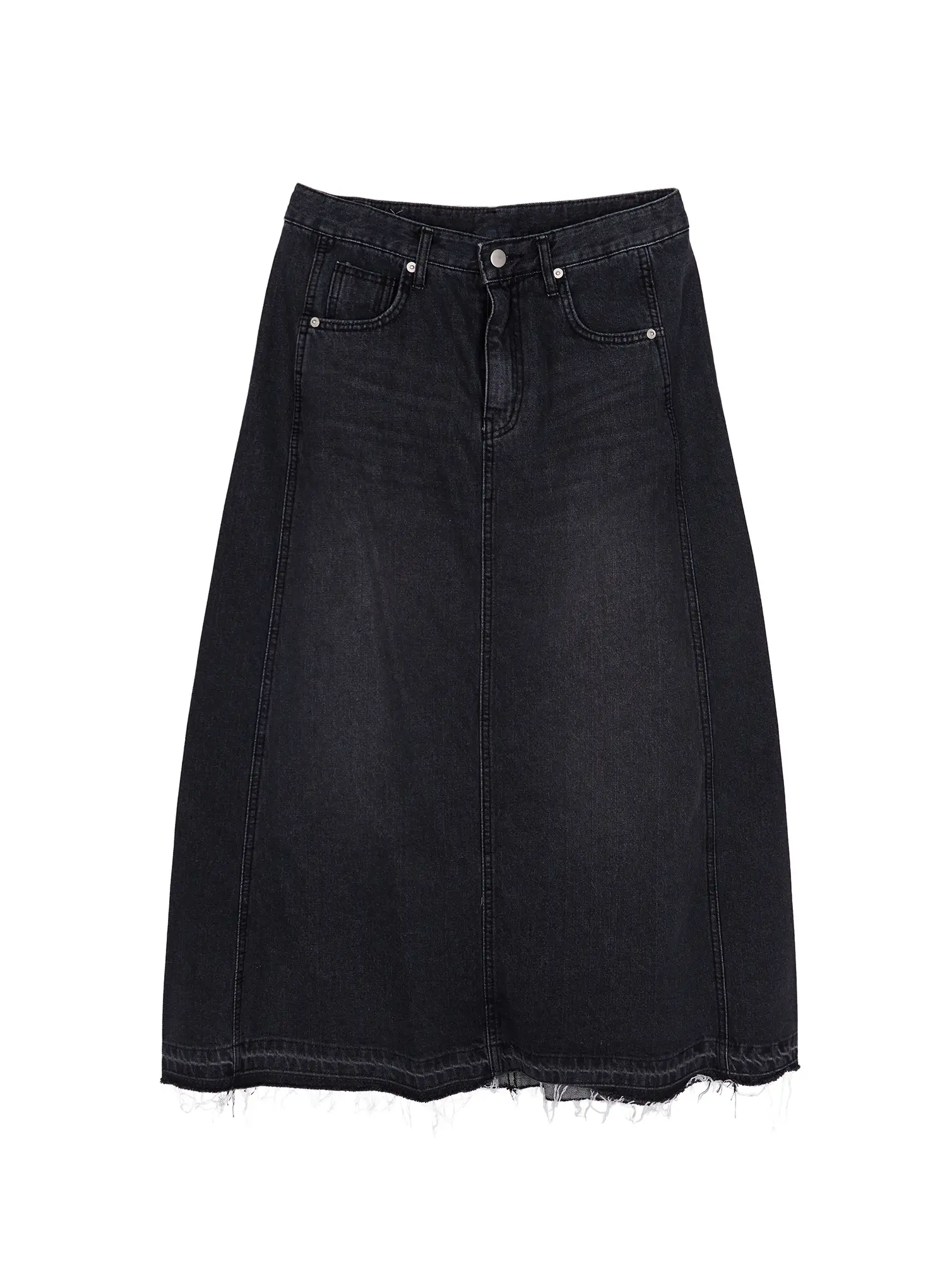 Flared Maxi Denim Skirt CY528 - Image 11