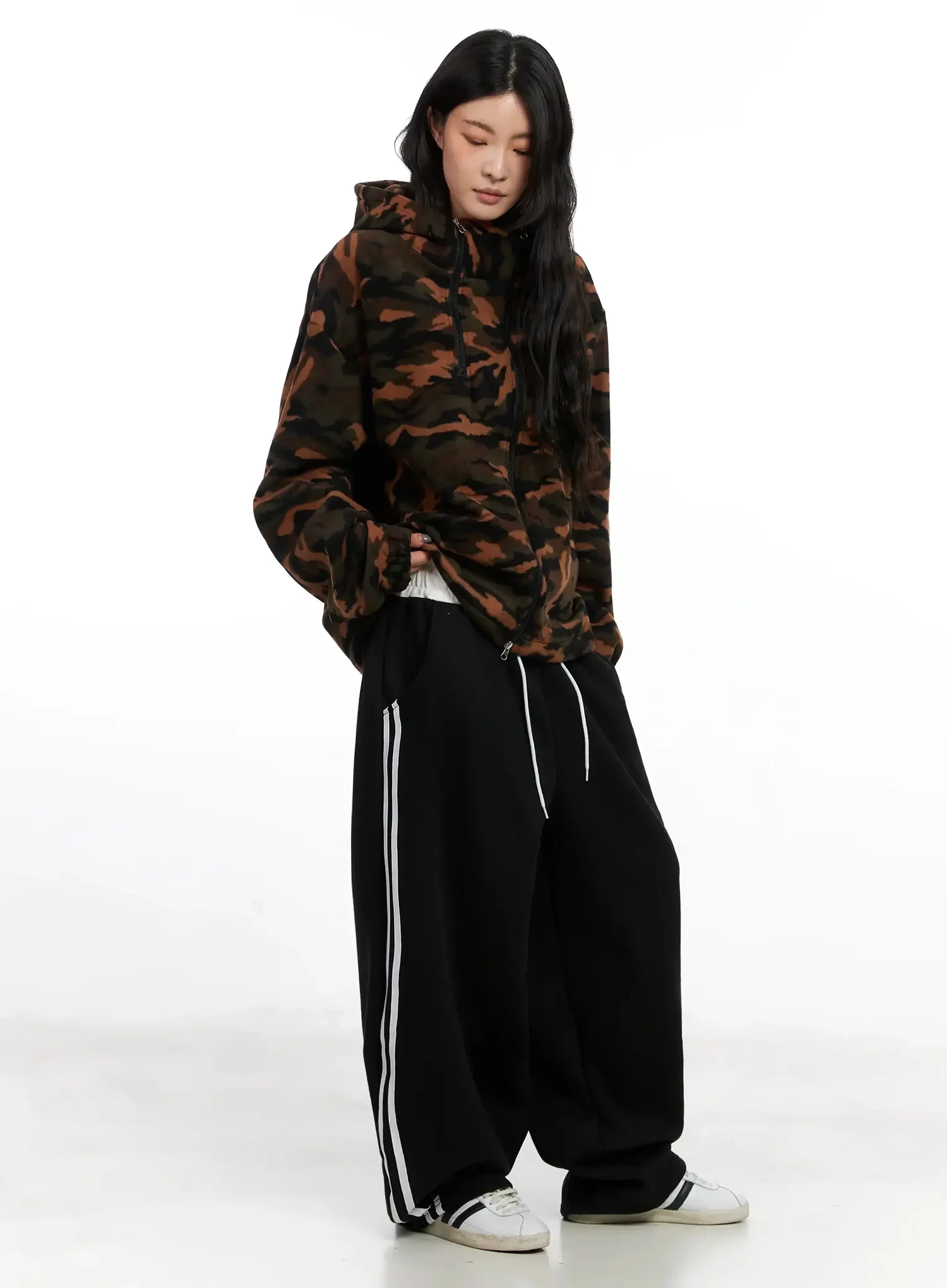 Fleece Baggy Drawstring Sweatpants IN528 - Image 9