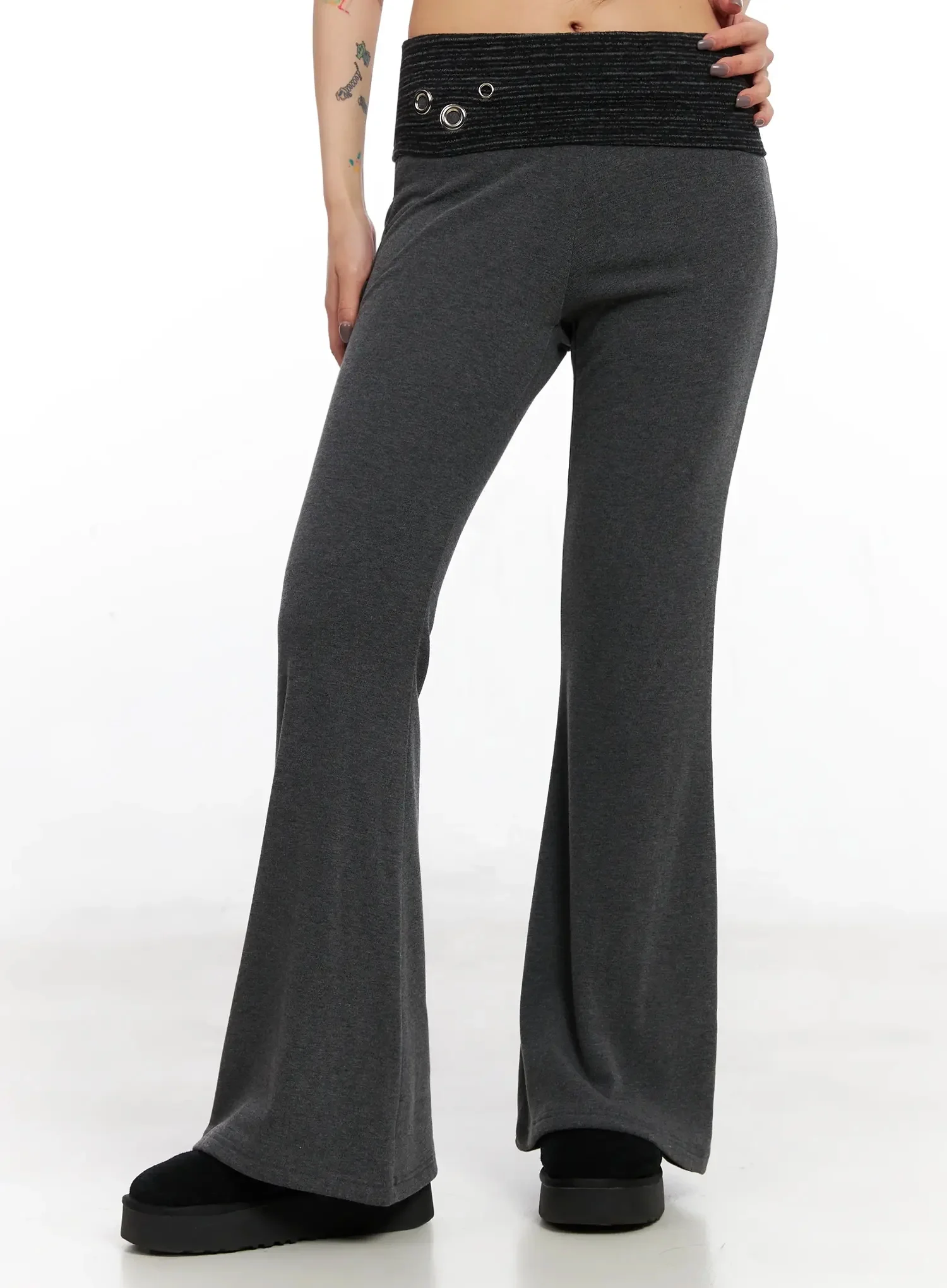 Fleece Bootcut Sweatpants IN528 - Image 5