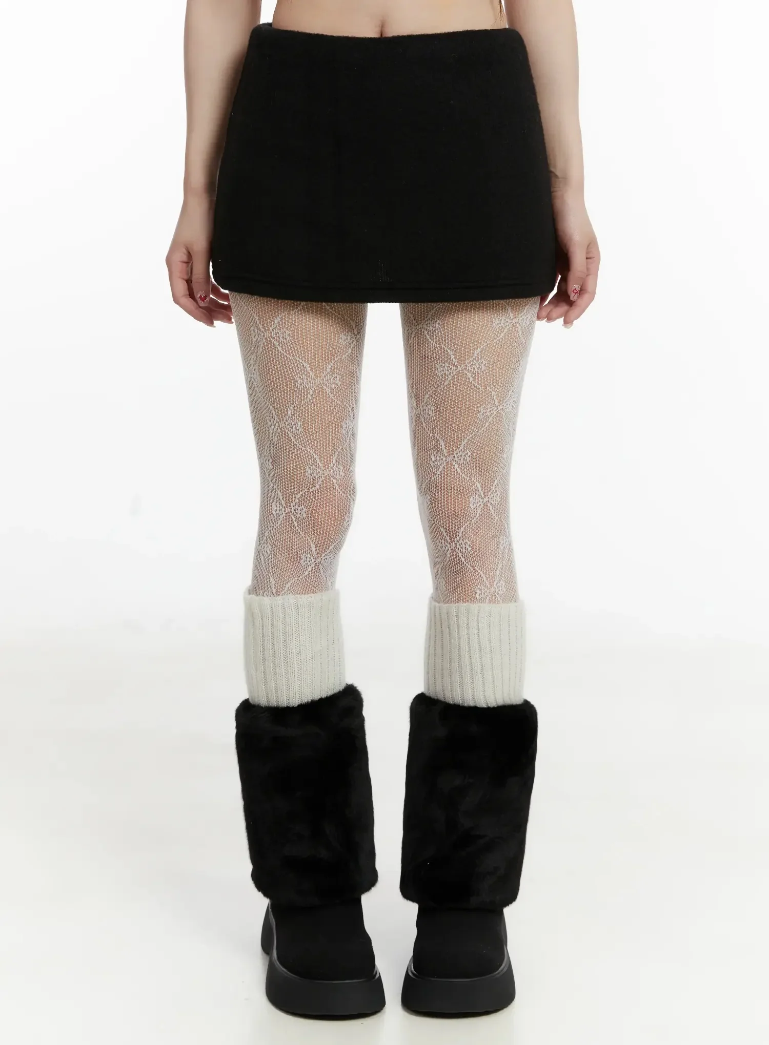 Fleece Low Rise Mini Skirt IJ516