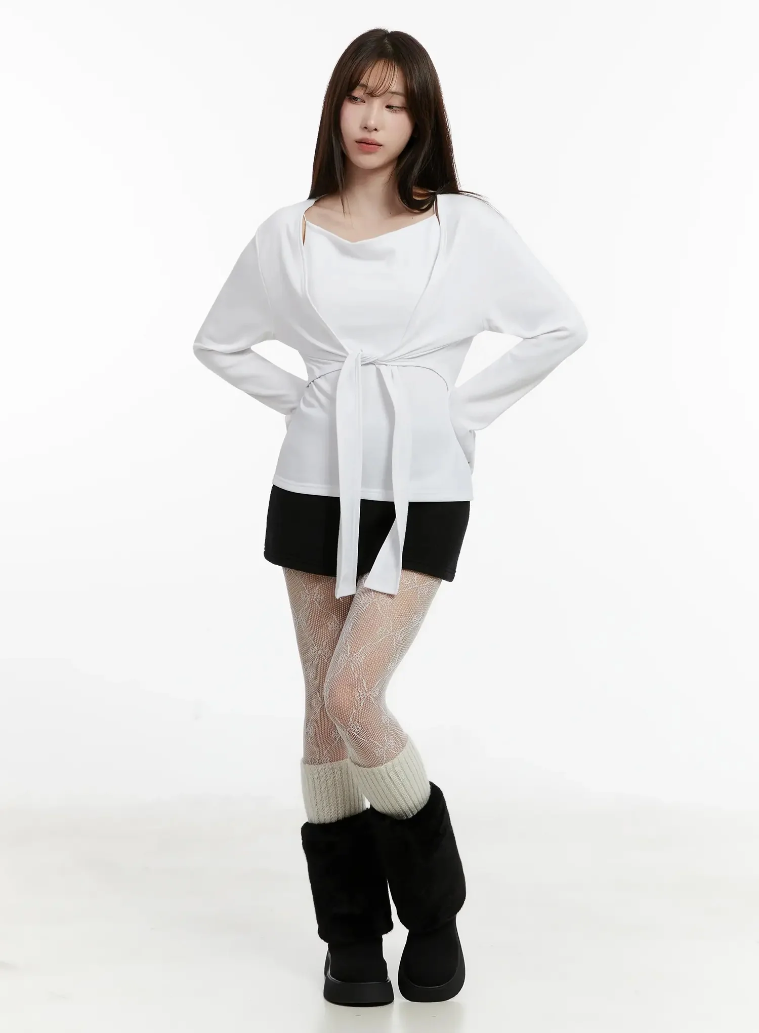 Fleece Low Rise Mini Skirt IJ516 - Image 6