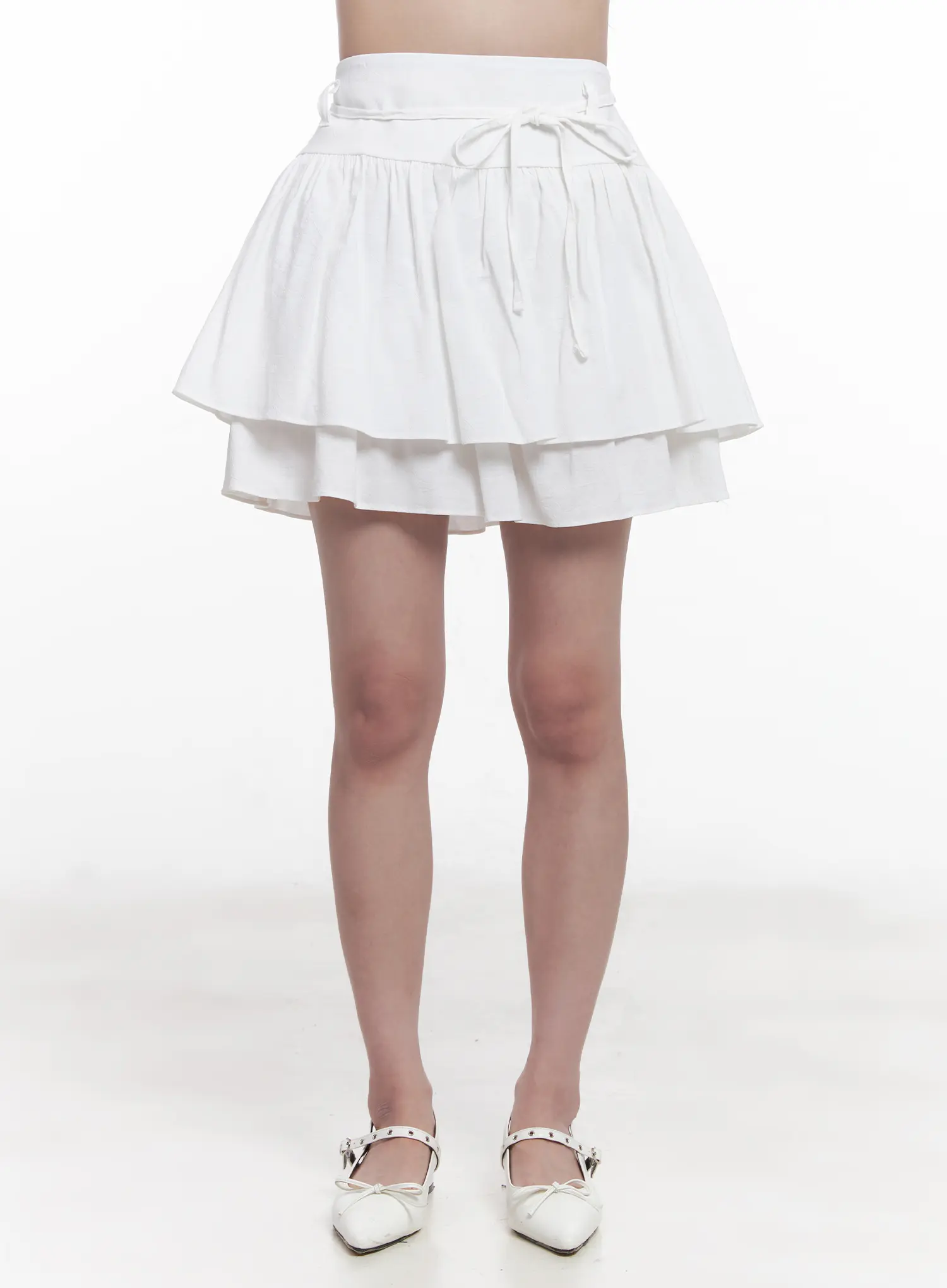 Flirty Ribbon Flared Mini Skirt CU523
