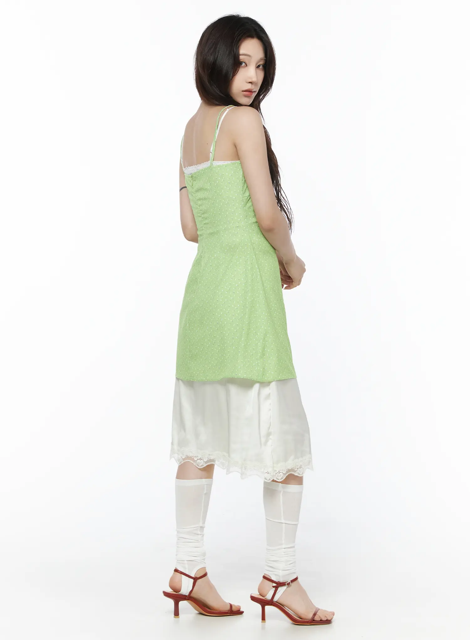 Floral Front-Tie Mini Dress CU503 - Image 3