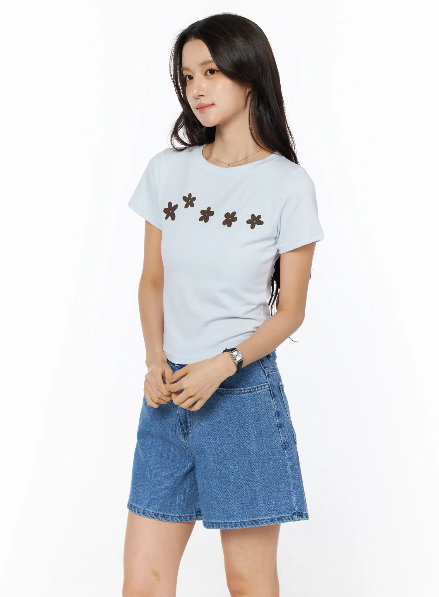 Floral Graphic Crop Top CU522 - Image 2