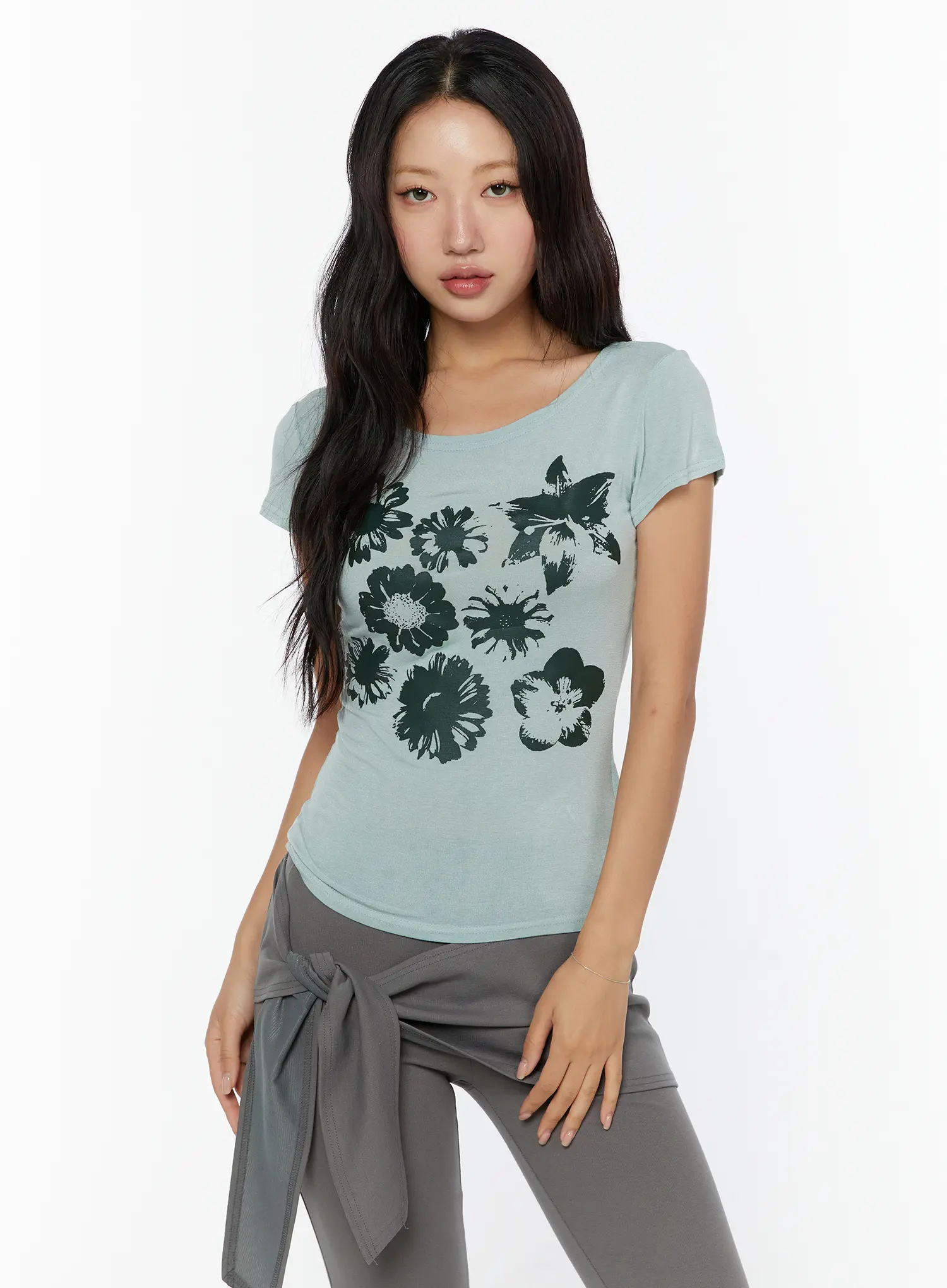 Floral Graphic Tee CU526 - Image 2