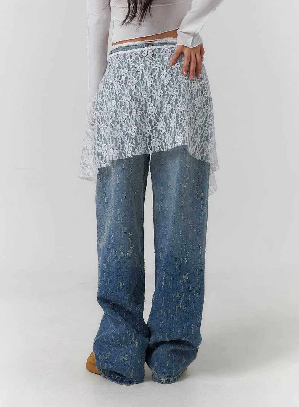 Floral Lace Mini Wrap Skirt CF401 - Image 8