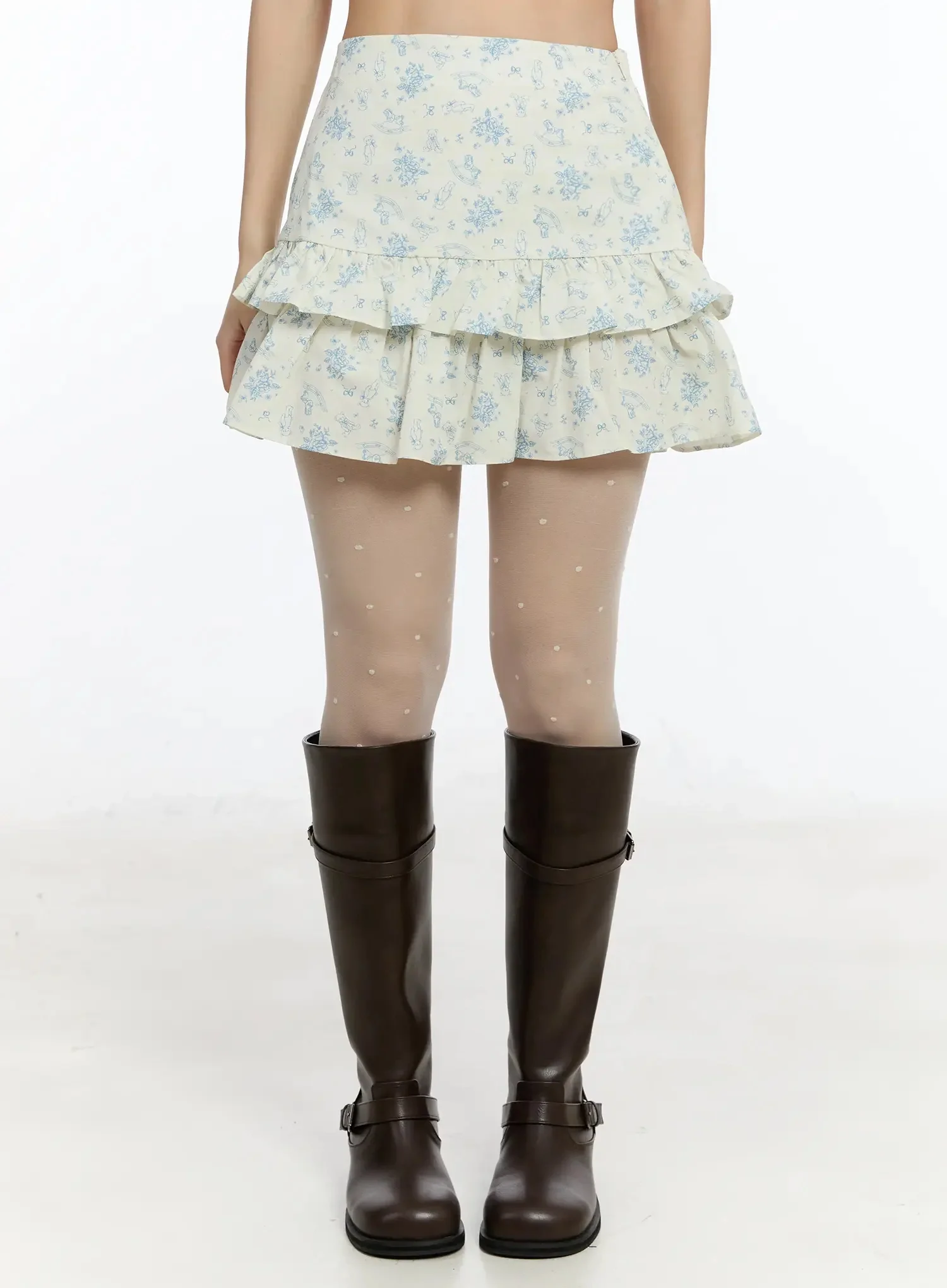 Floral Layered Mini Skirt IM509
