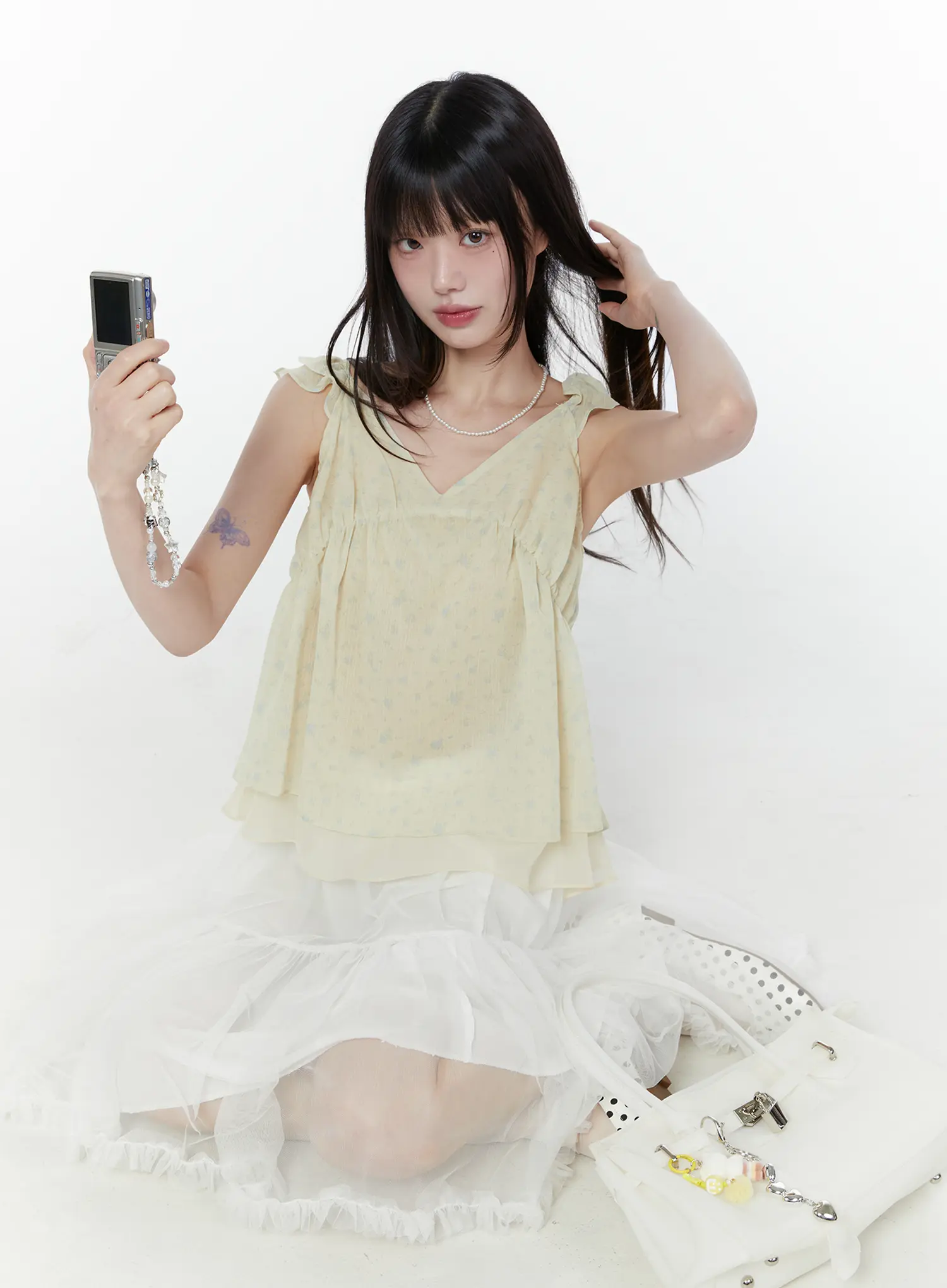 Floral Layered Sleeveless Top CU508