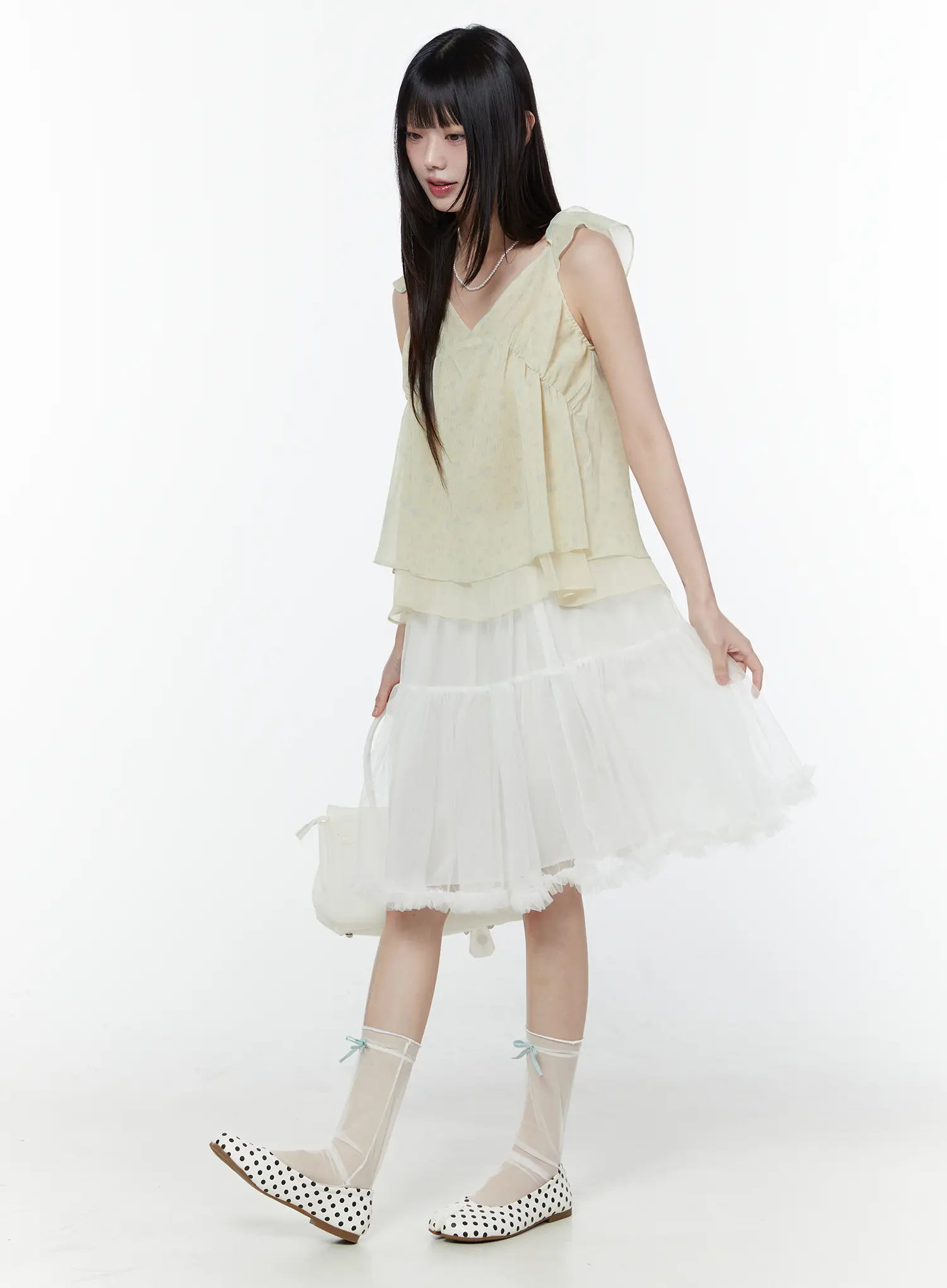 Floral Layered Sleeveless Top CU508 - Image 6