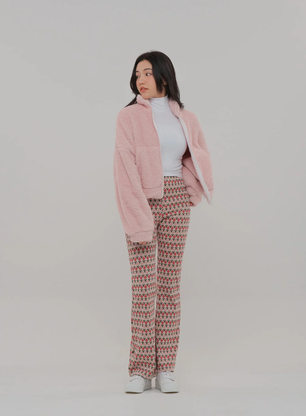 Floral Print Bootcut Pants BS-A27121102 - Image 3