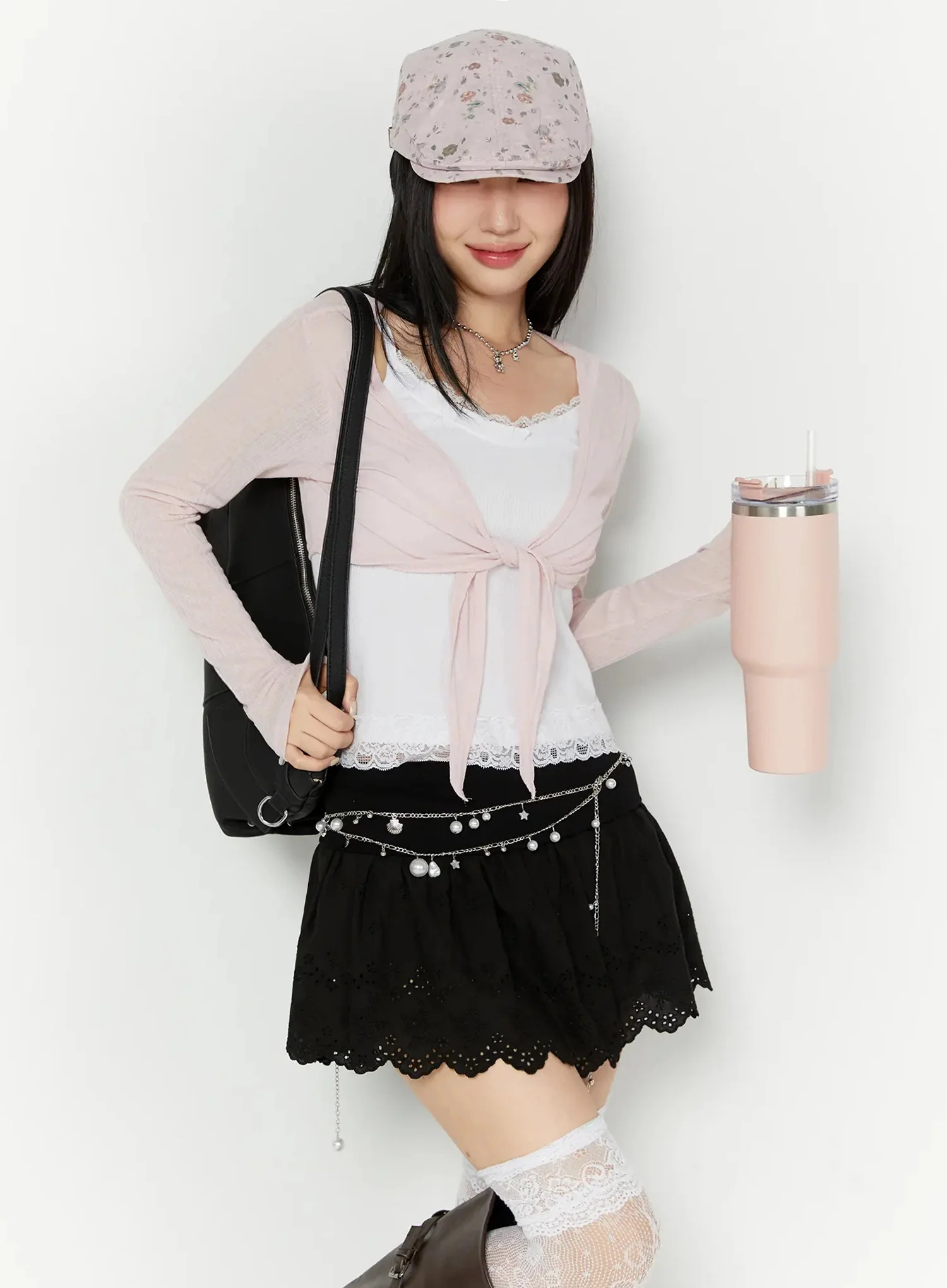 Floral Print Flat Cap IU524 - Image 3