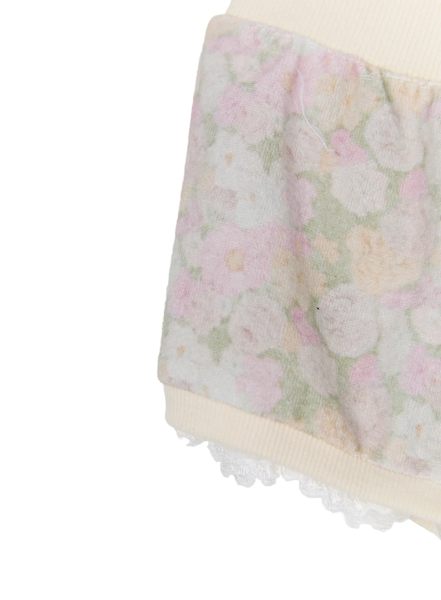 Floral Print Terry Cotton Shorts CU511 - Image 11