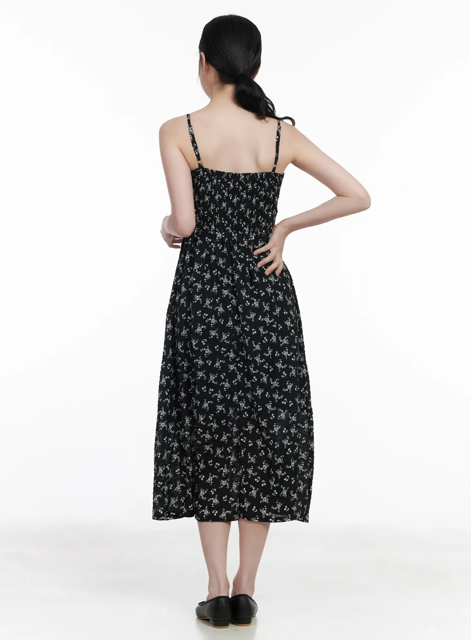Floral Smocked Ribbon Maxi Dress CA509 - Image 6