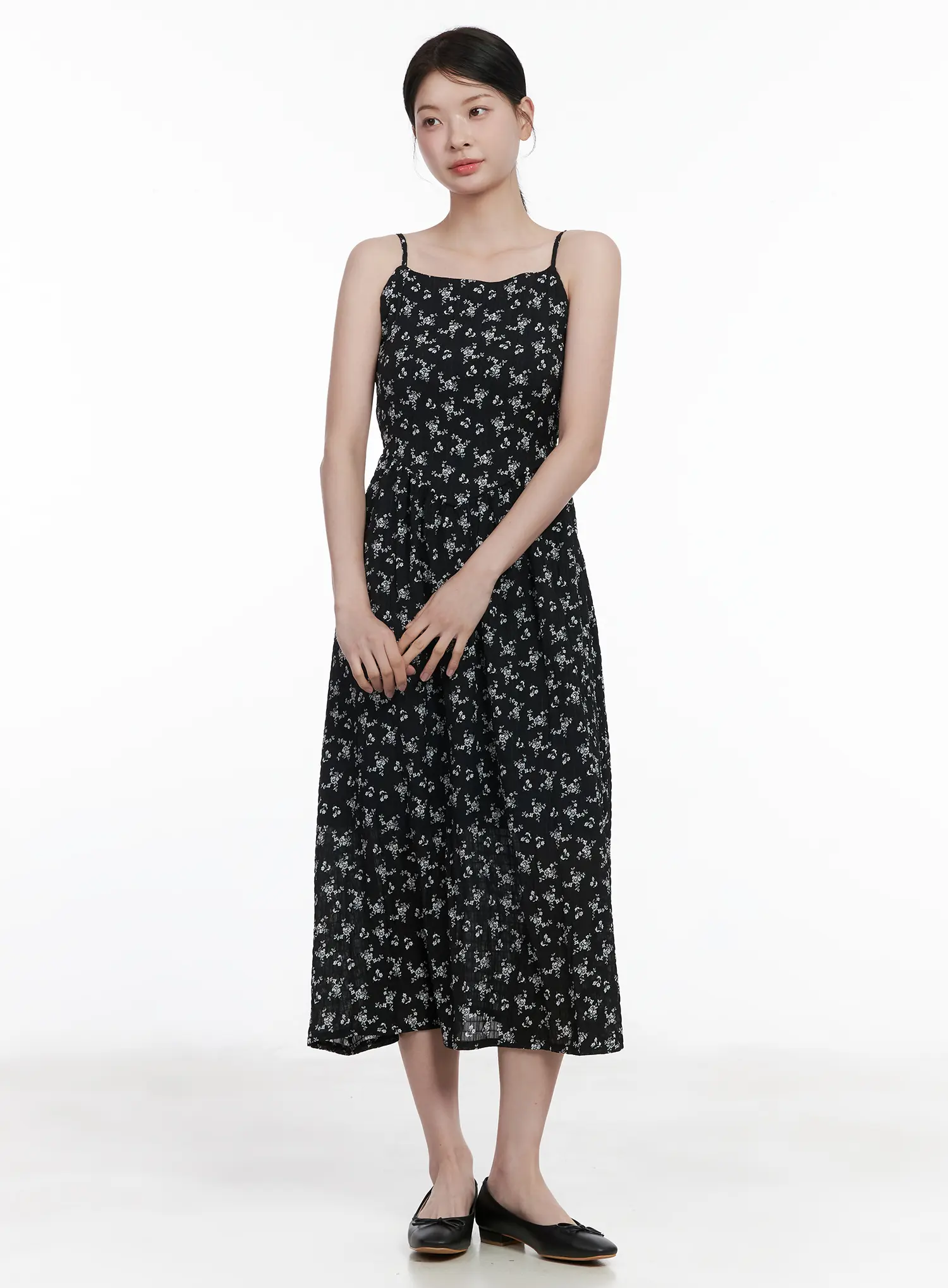 Floral Smocked Ribbon Maxi Dress CA509 - Image 7