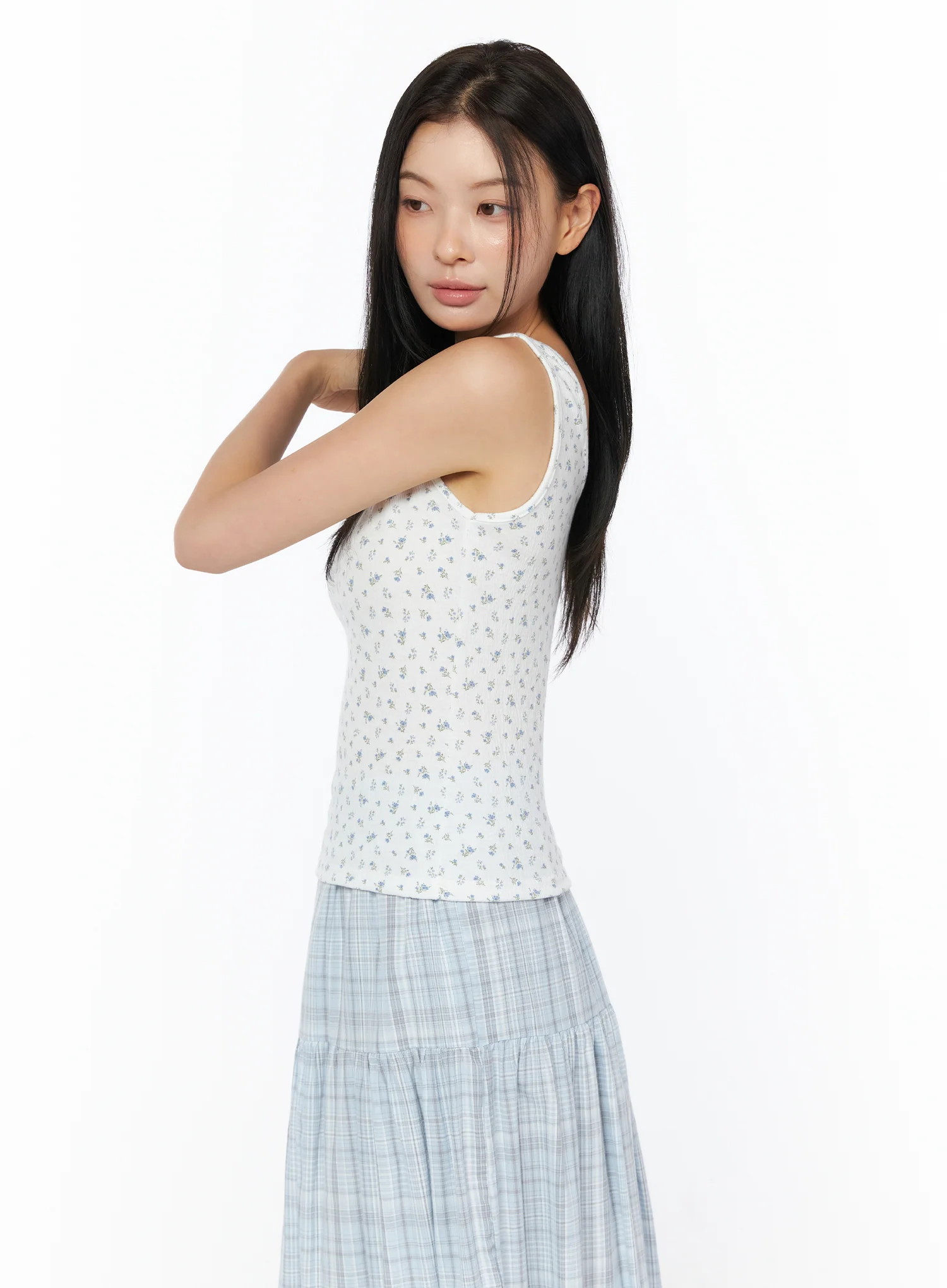 Floral U-Neck Tank Top IU519 - Image 10