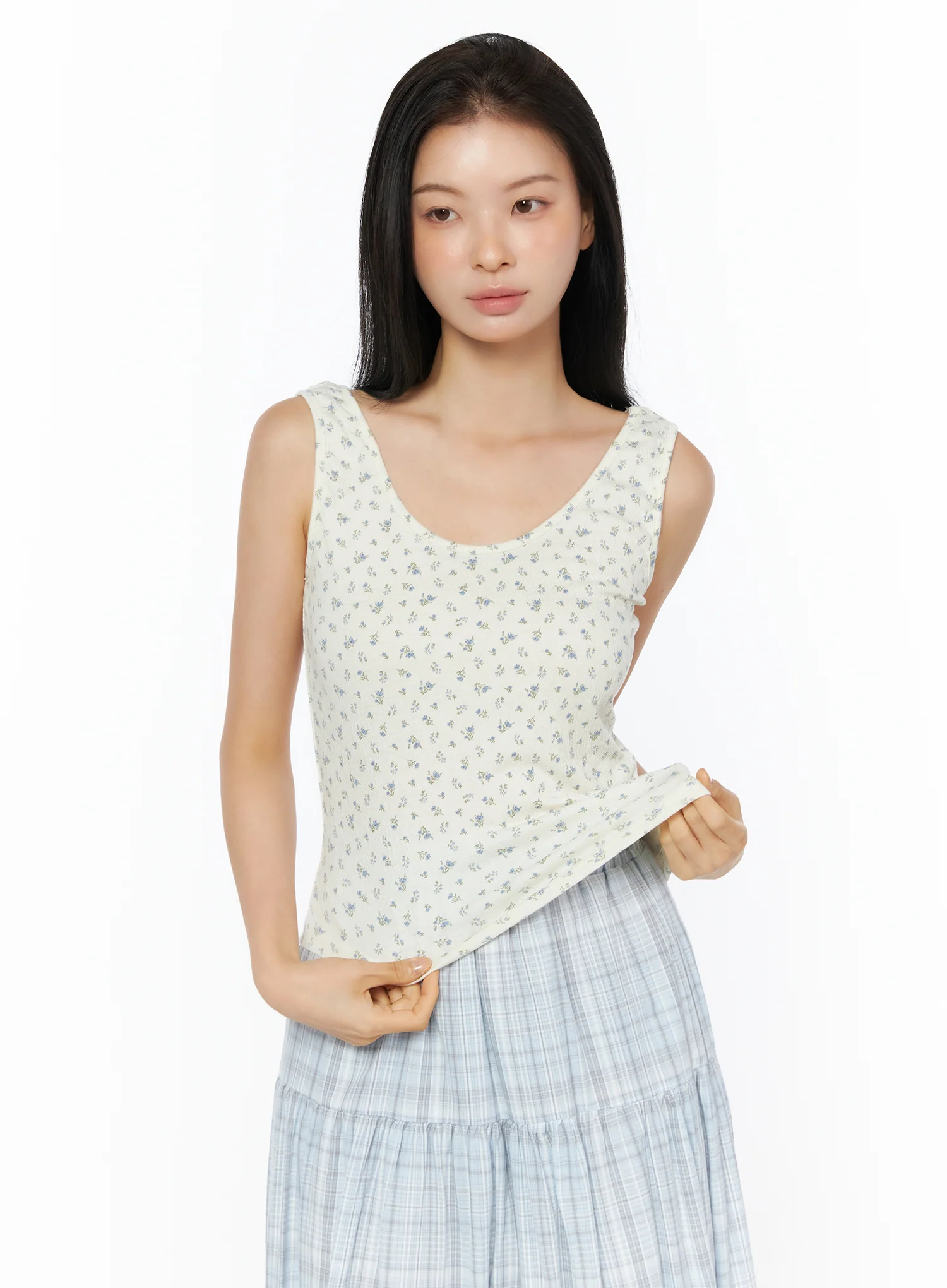 Floral U-Neck Tank Top IU519 - Image 11