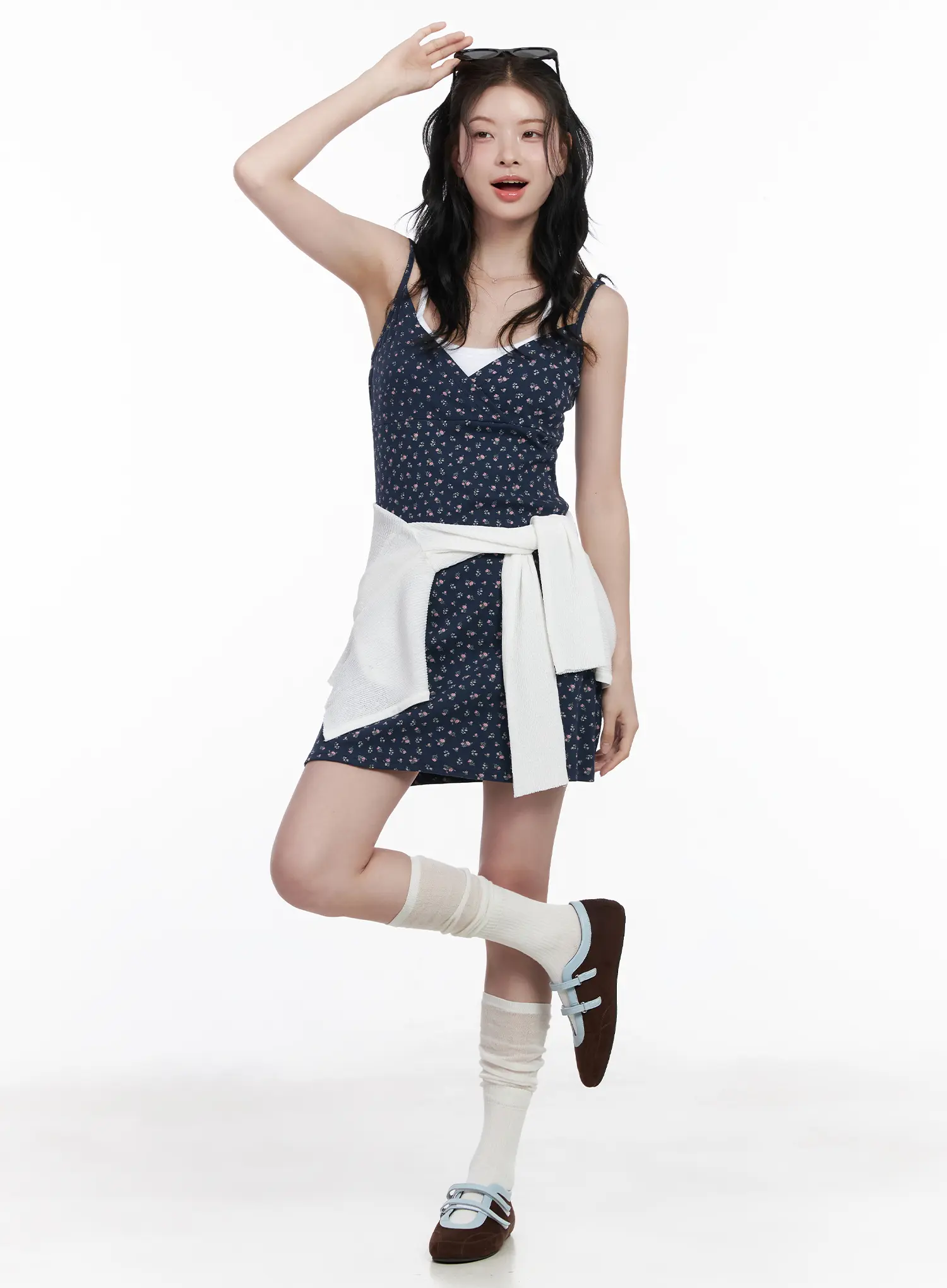 Floral V-Neck Mini Dress CA509 - Image 9