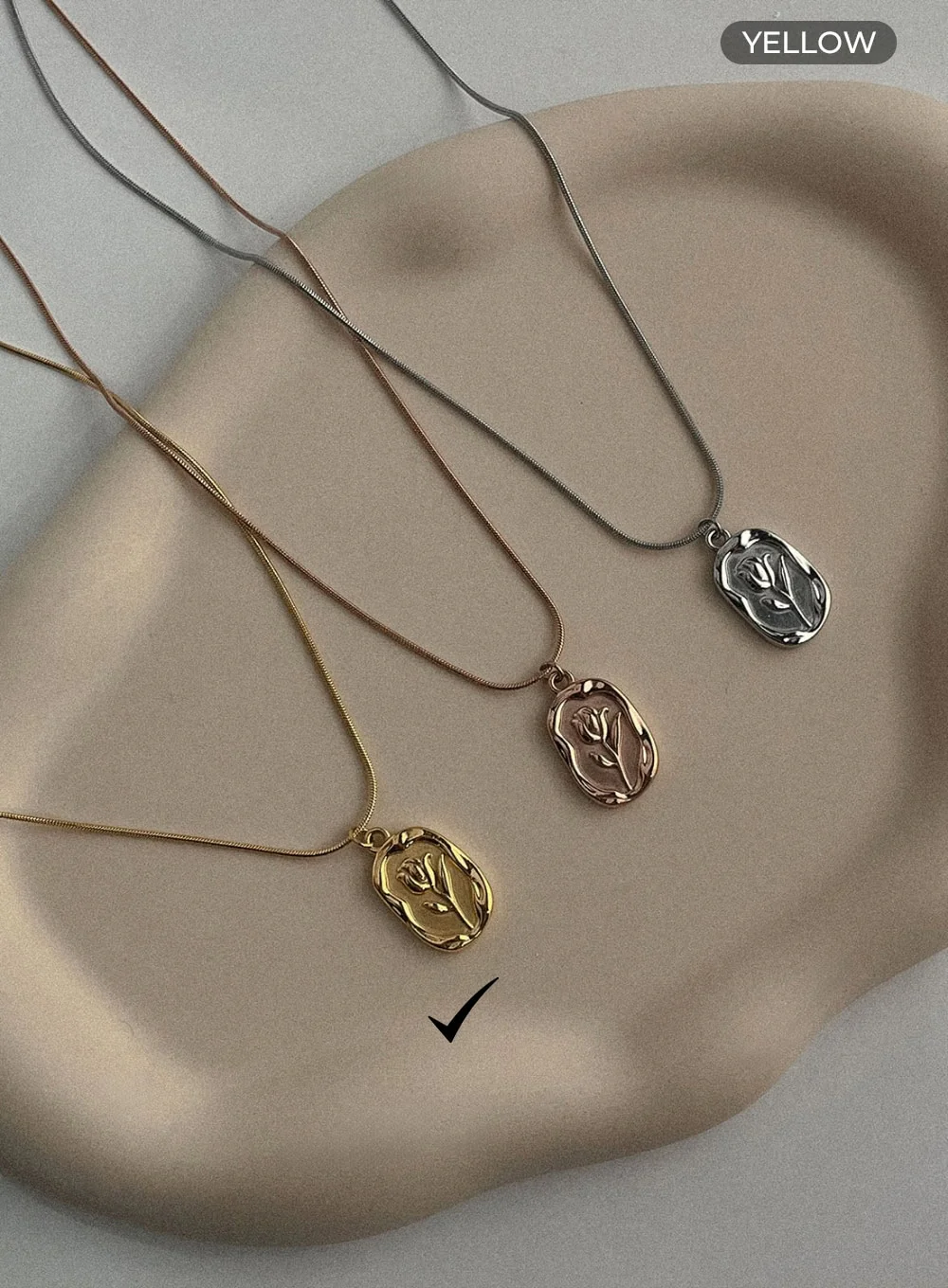 Flower Shilling Necklace IL405 - Image 5