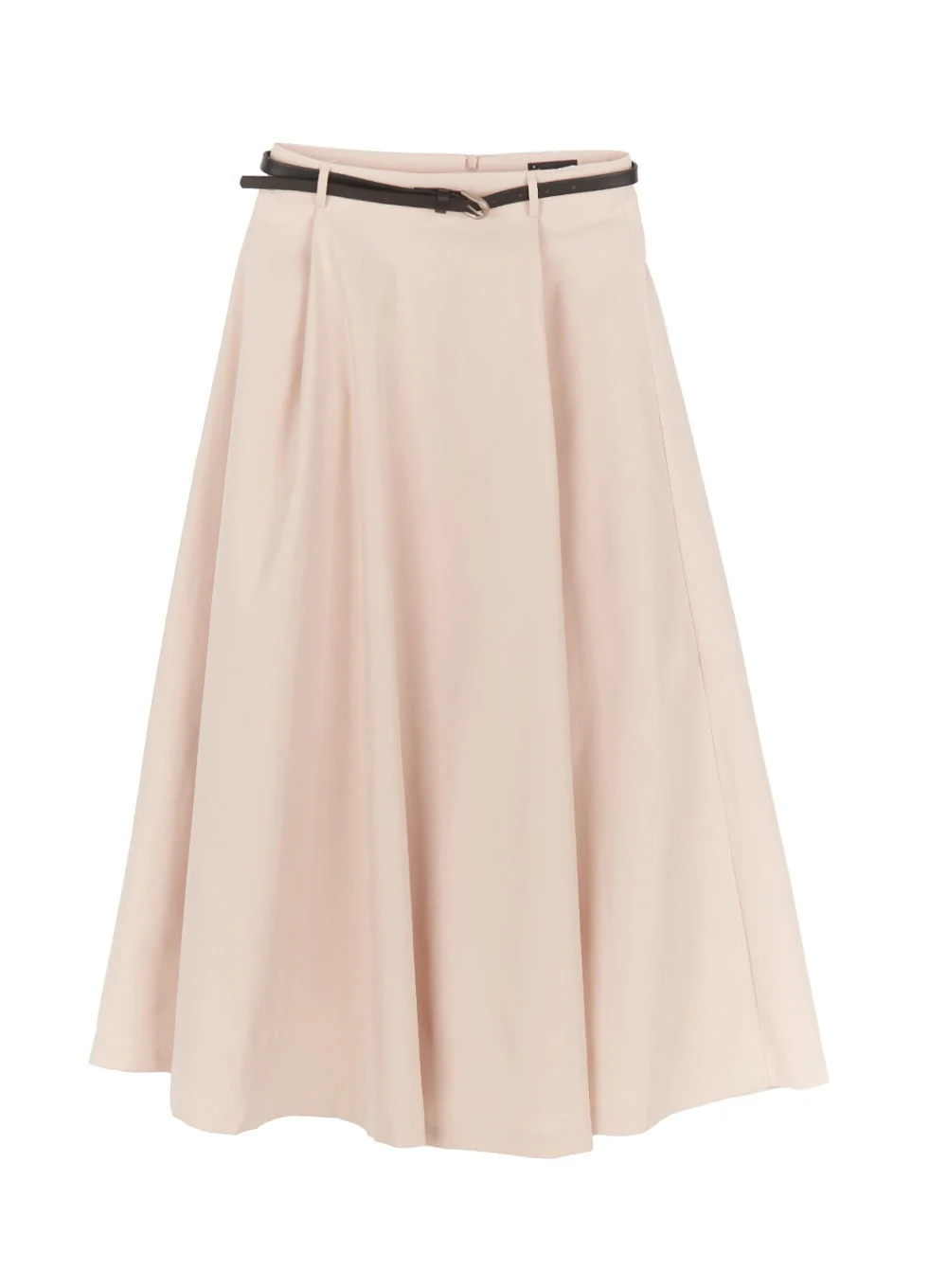Flowy Pintuck Flare Maxi Skirt with Belt CA501 - Image 9