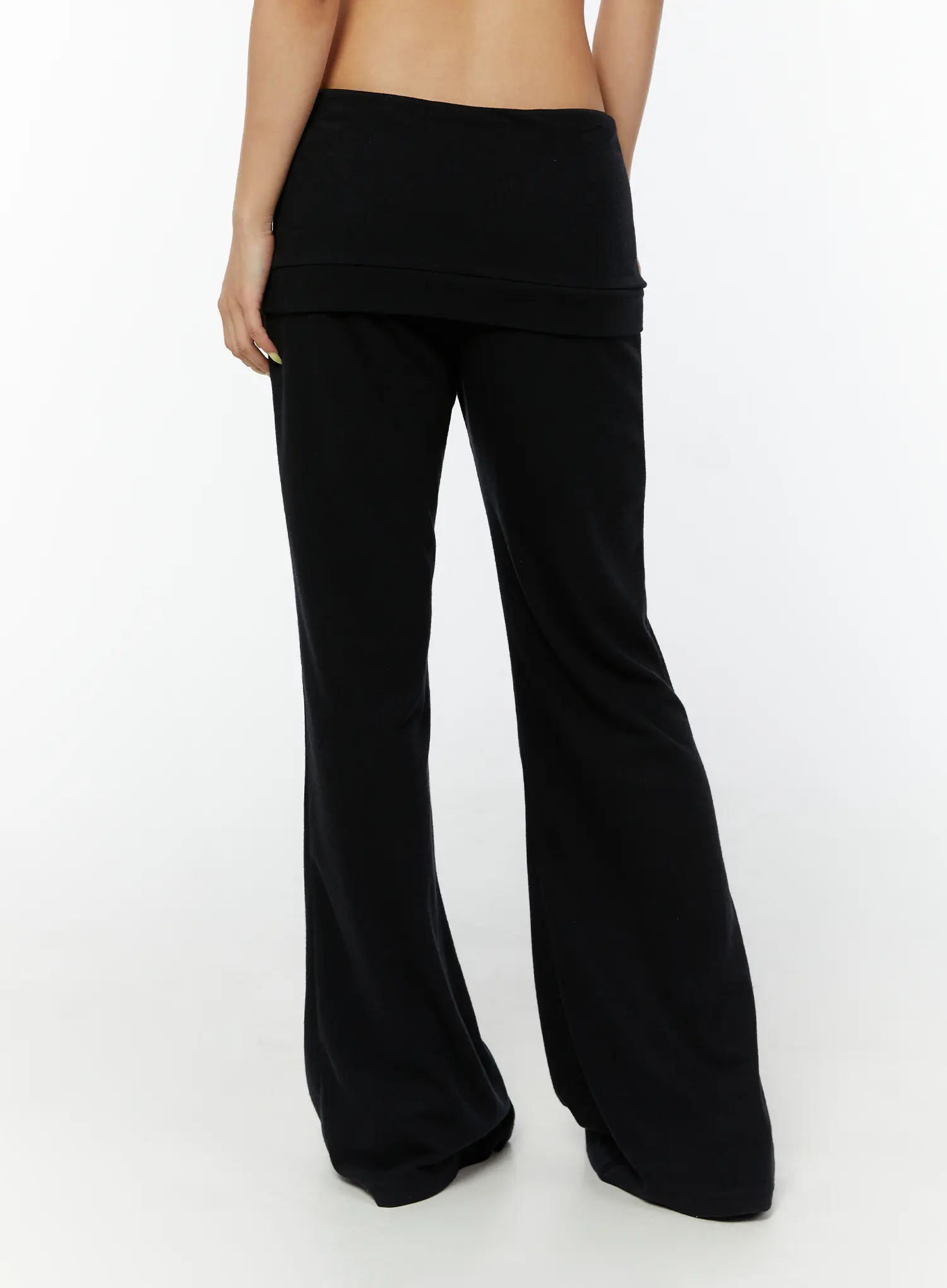 Folded Eyelet Bootcut Sweatpants CY521 - Image 6