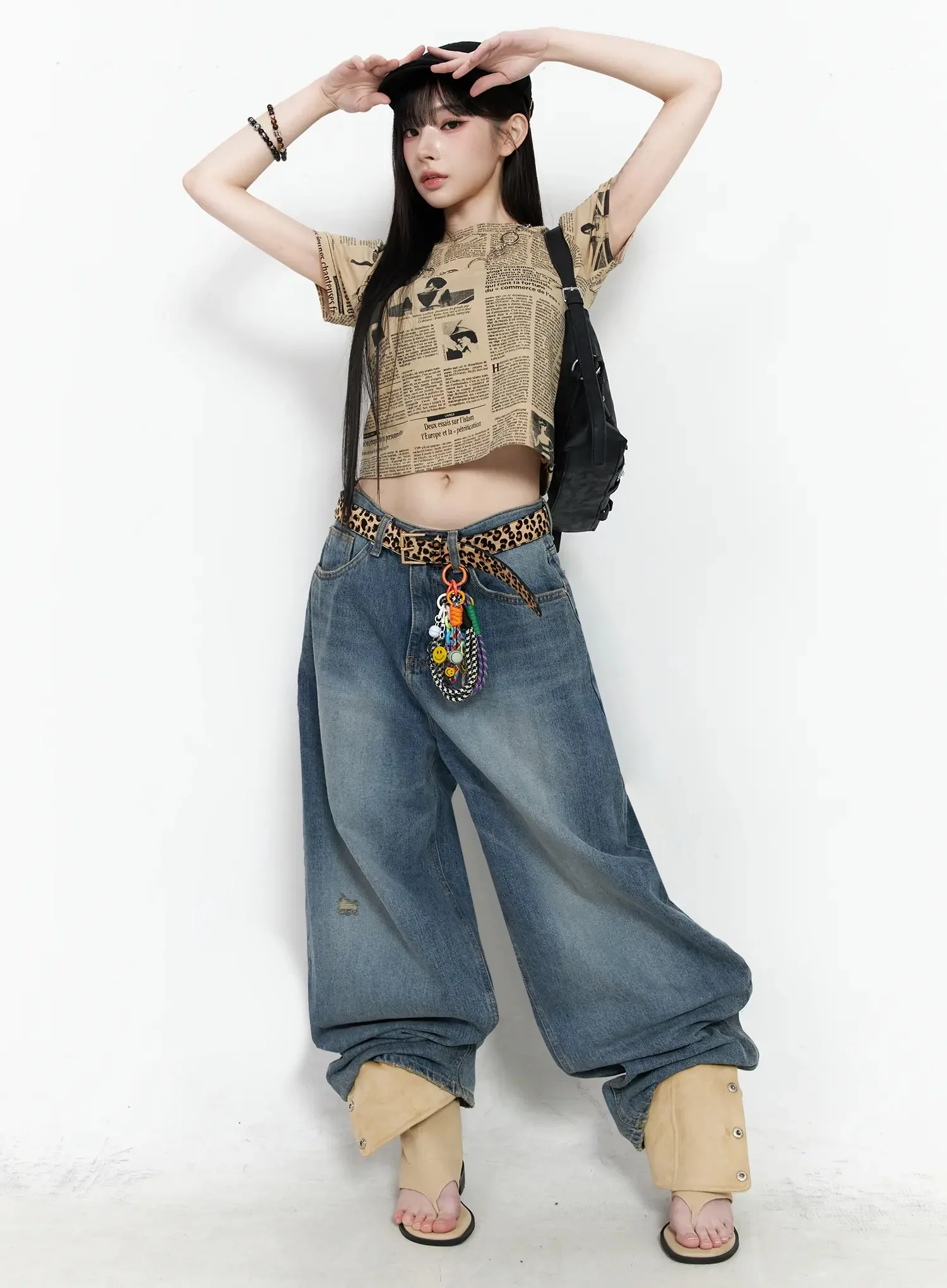 Frankie Distressed Baggy Jeans IY511 - Image 15