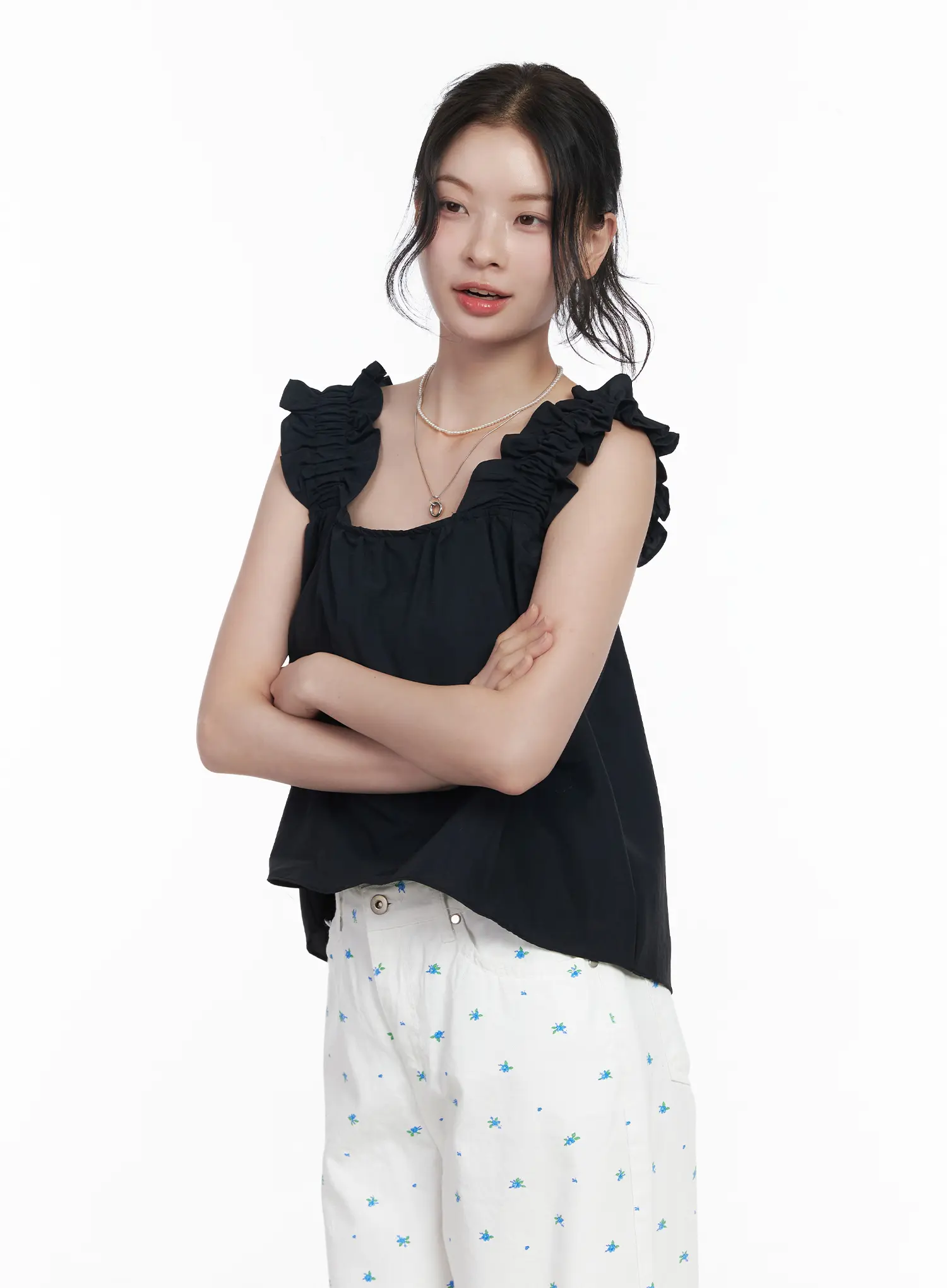 Frill Strap Sleeveless Top CA510 - Image 8