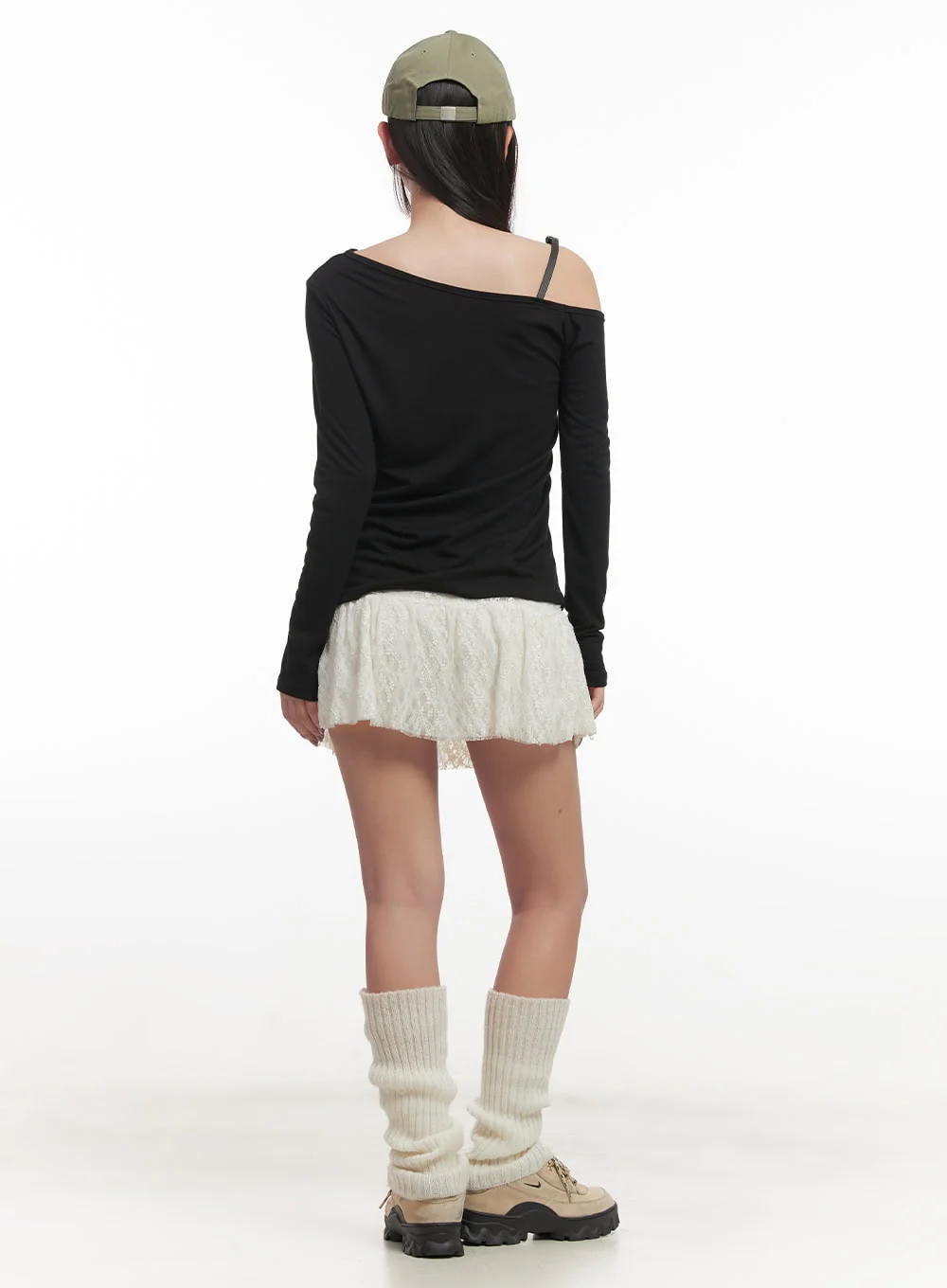 Frill-Trim Lace Skirt CF524 - Image 4