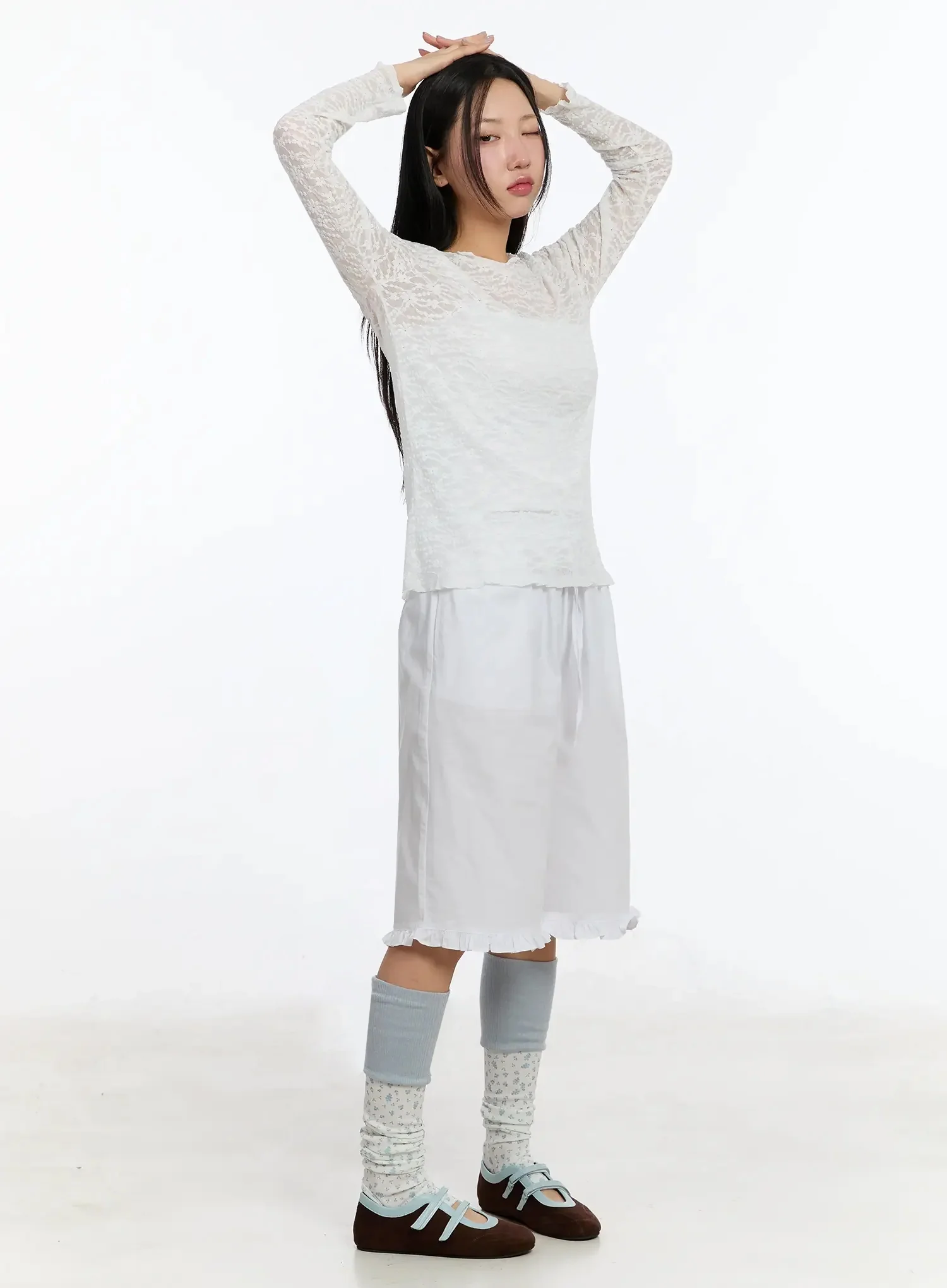 Frilled Cotton Shorts IM509 - Image 9