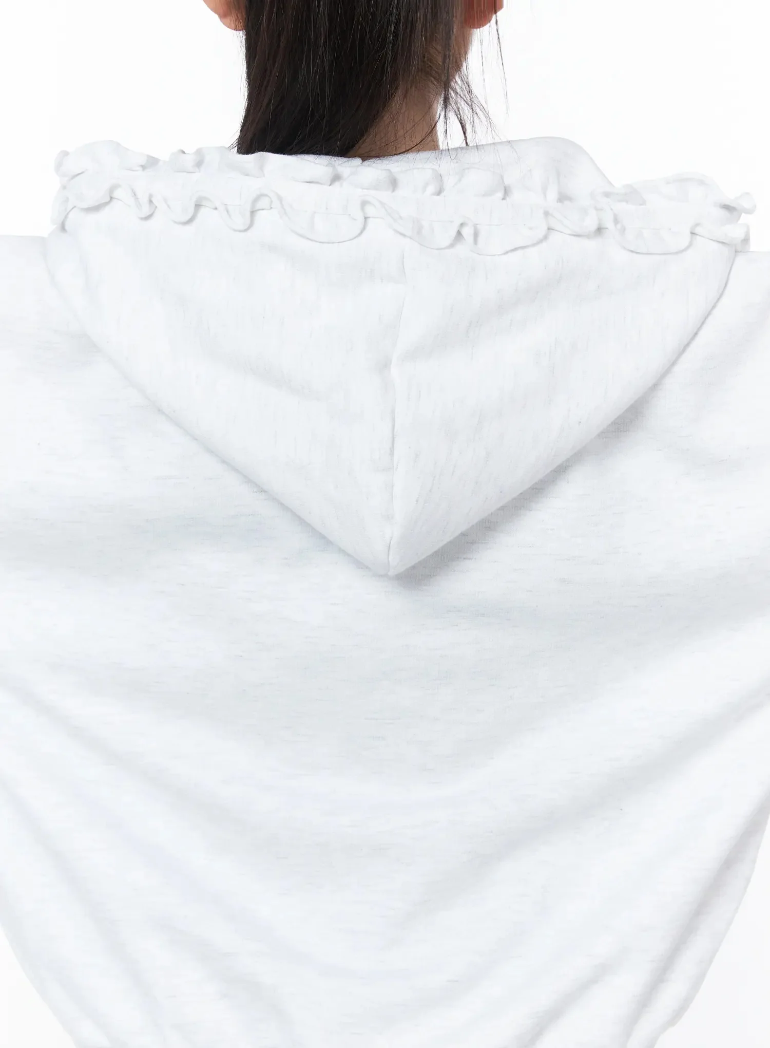 Frilled Zip-Up Hoodie IY515 - Image 10