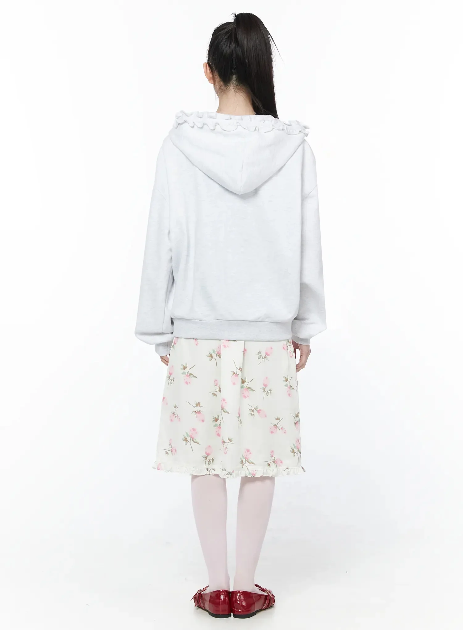 Frilled Zip-Up Hoodie IY515 - Image 13